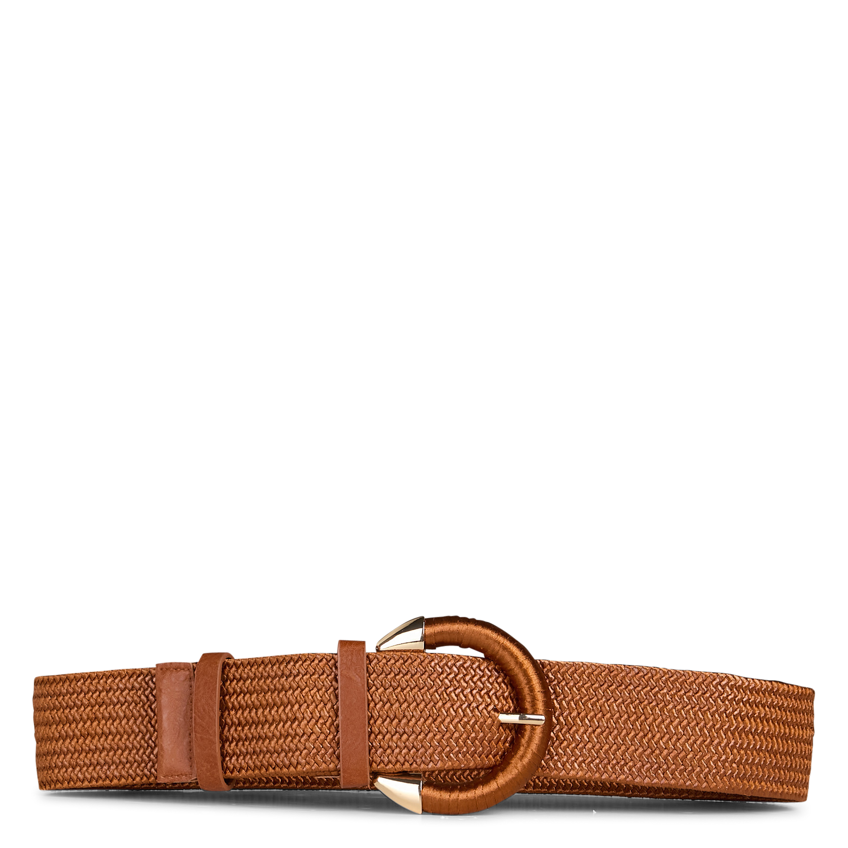Ceinture à boucle tressée LA FEE MARABOUTEE Marron