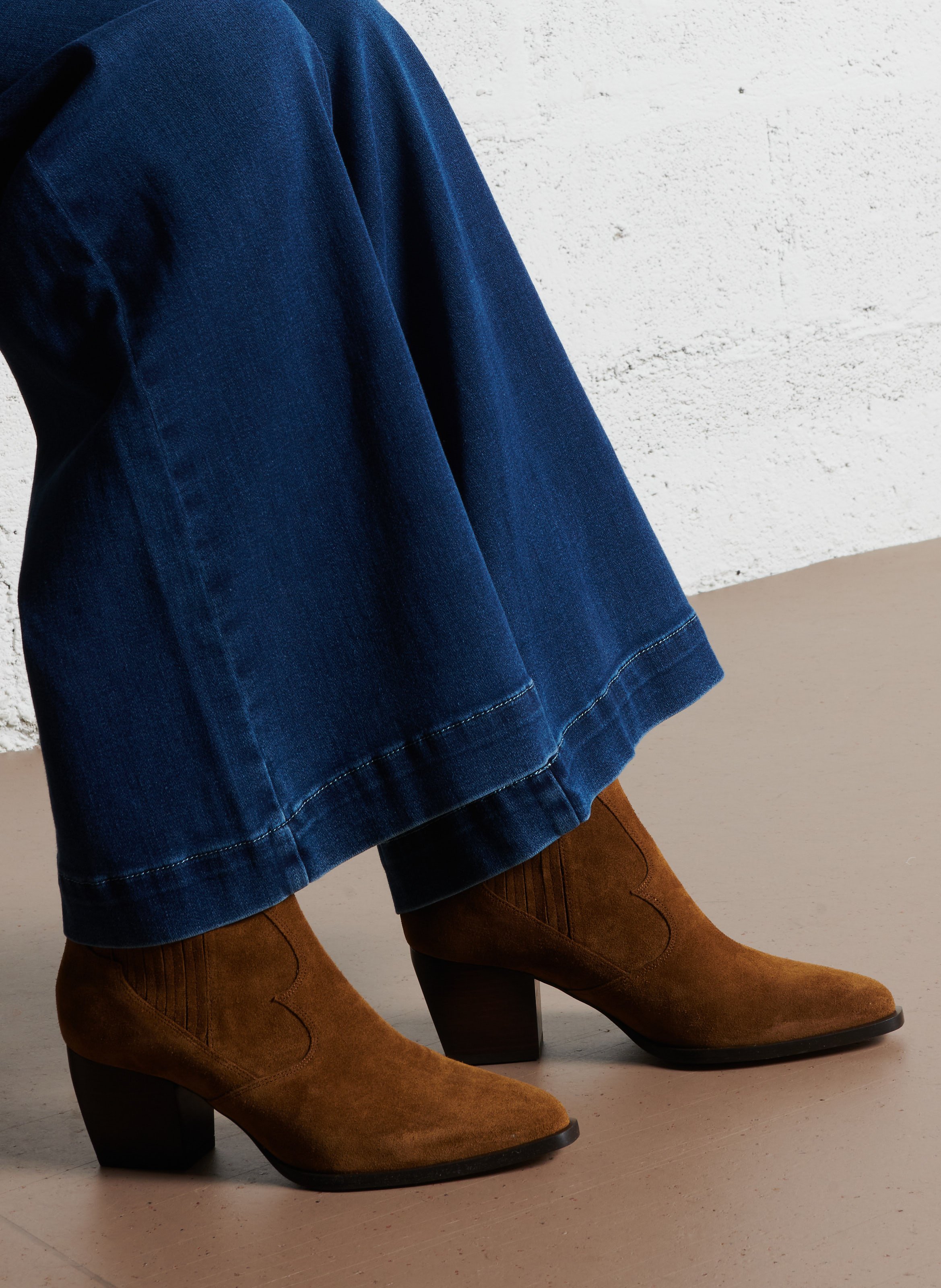 Bianca leather ankle boots BOCAGE Brown