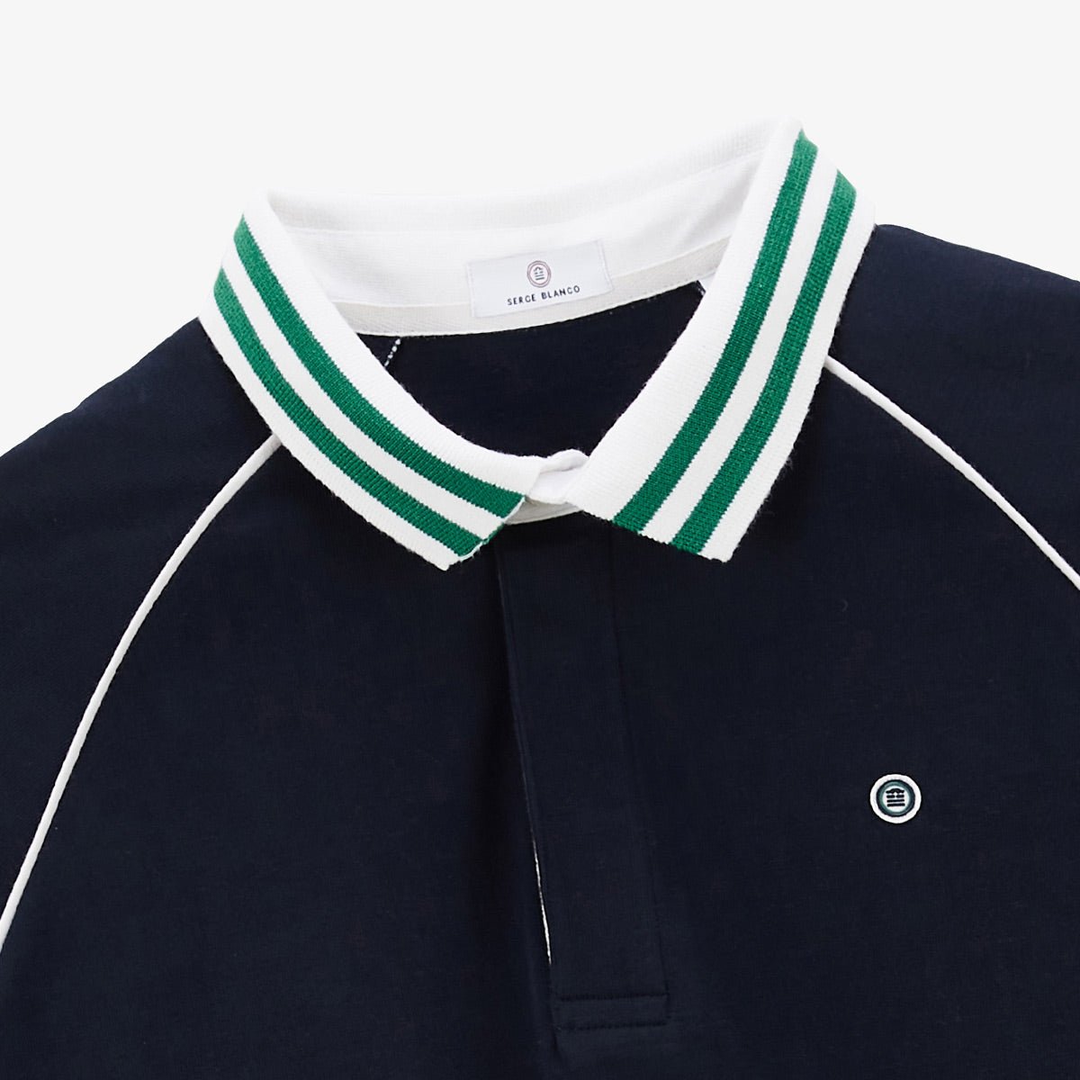 Long-sleeved rugby polo SERGE BLANCO Blue