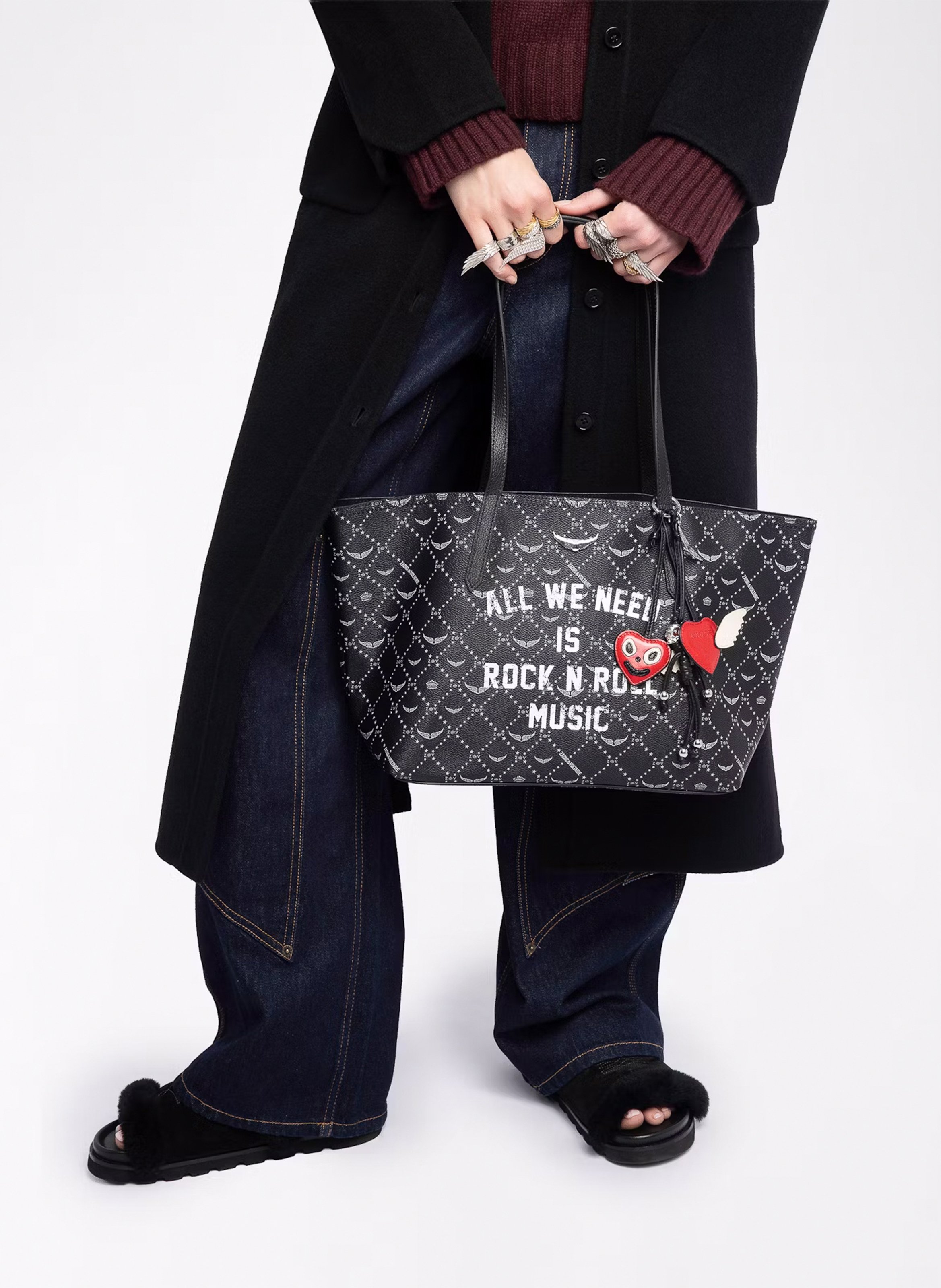 Monogram tote bag ZADIG&VOLTAIRE Black