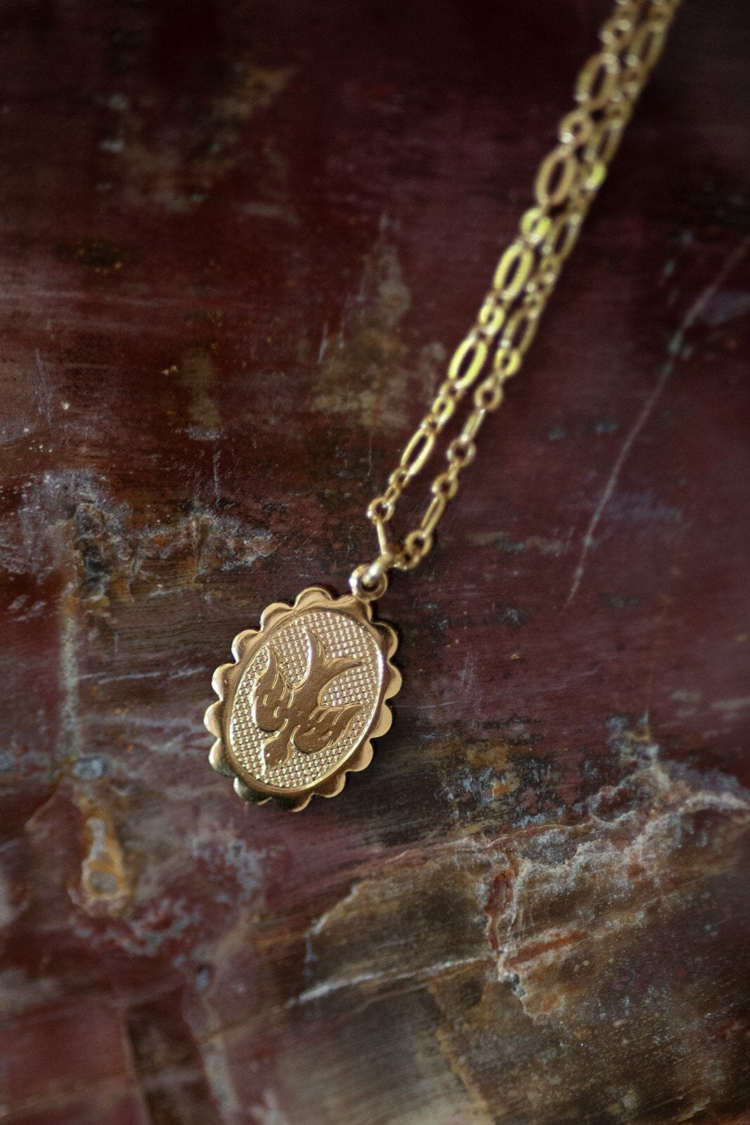 Silver-plated dove necklace MONSIEUR SIMONE Golden