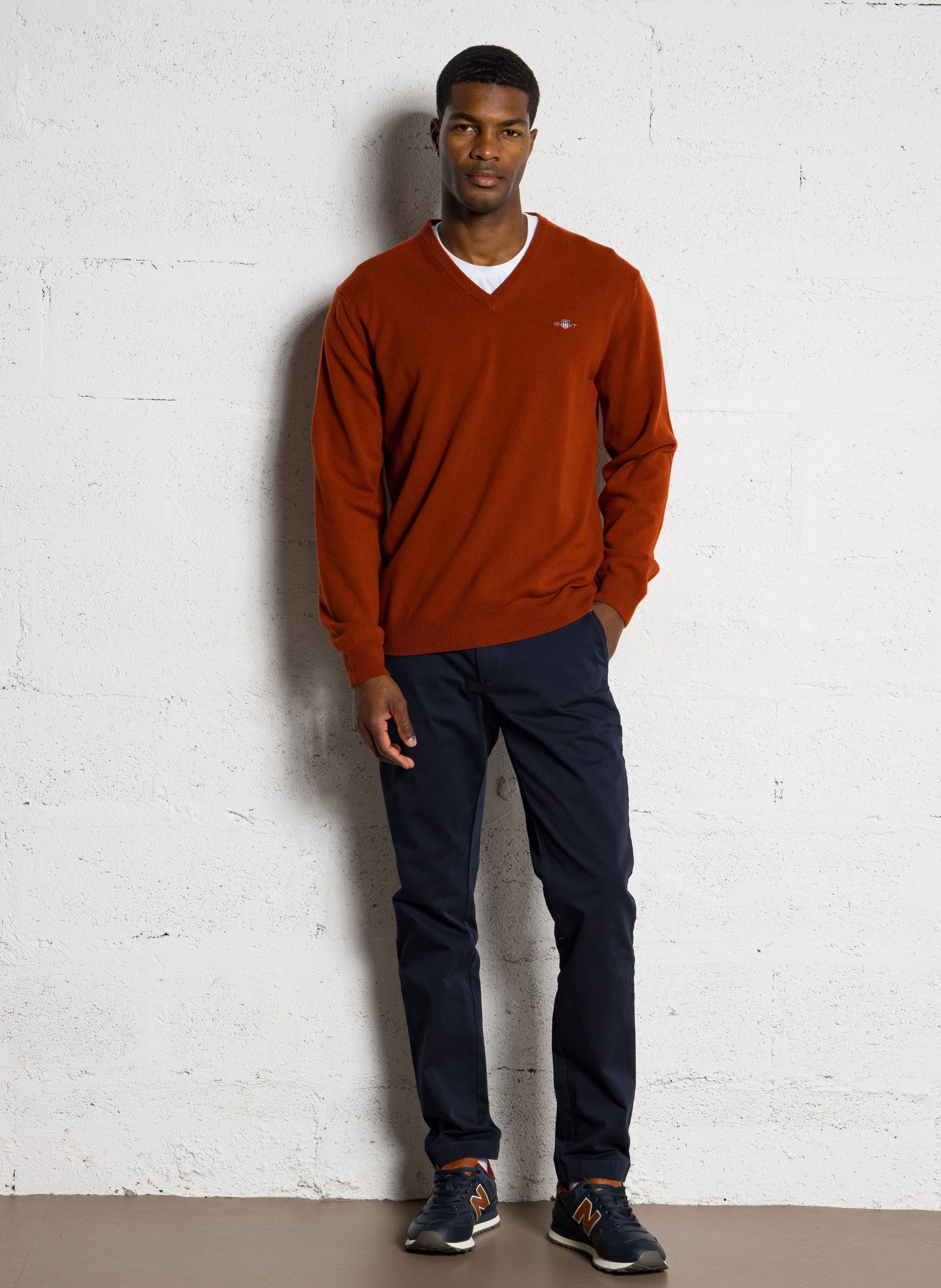 Wool V-neck sweater GANT Red