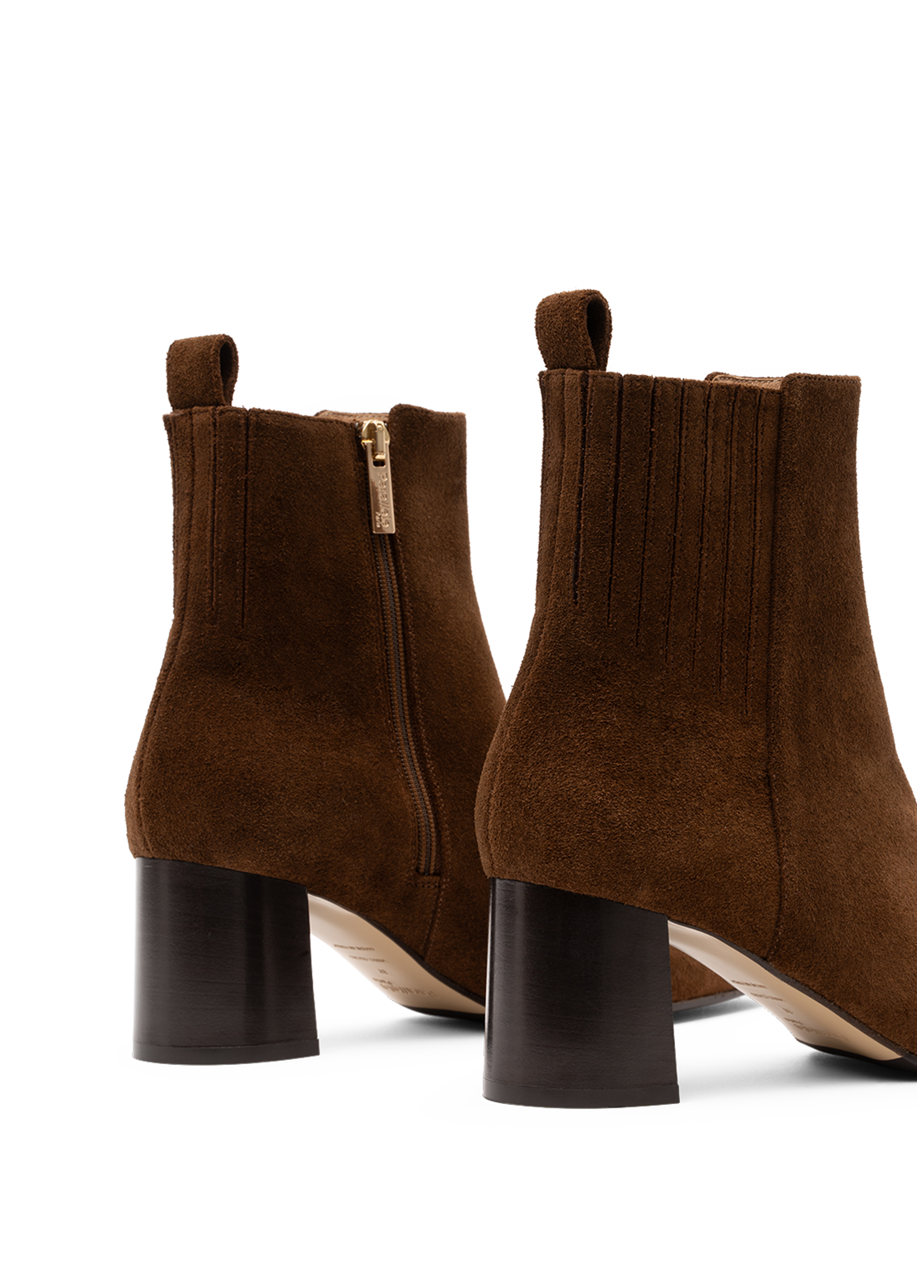 Cognac calf leather ankle boots PARALLELE PARIS Brown