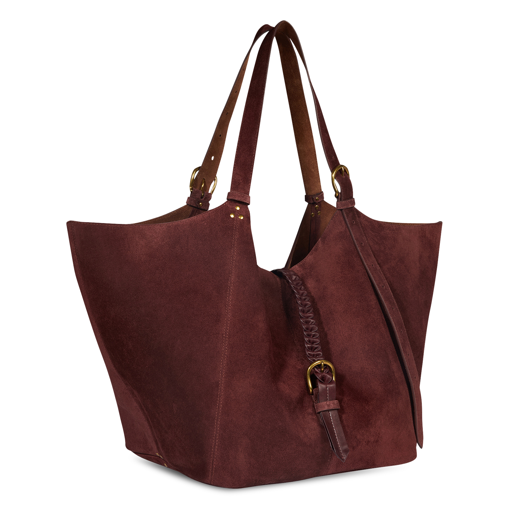 Suede tote bag Red
