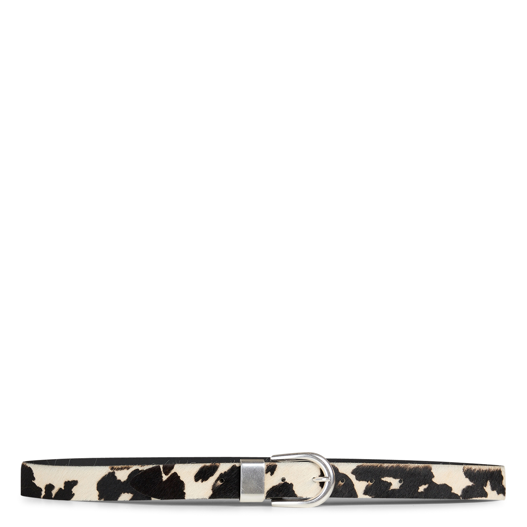 Koeienhuid riem met ponyhaar effect IKKS Wit