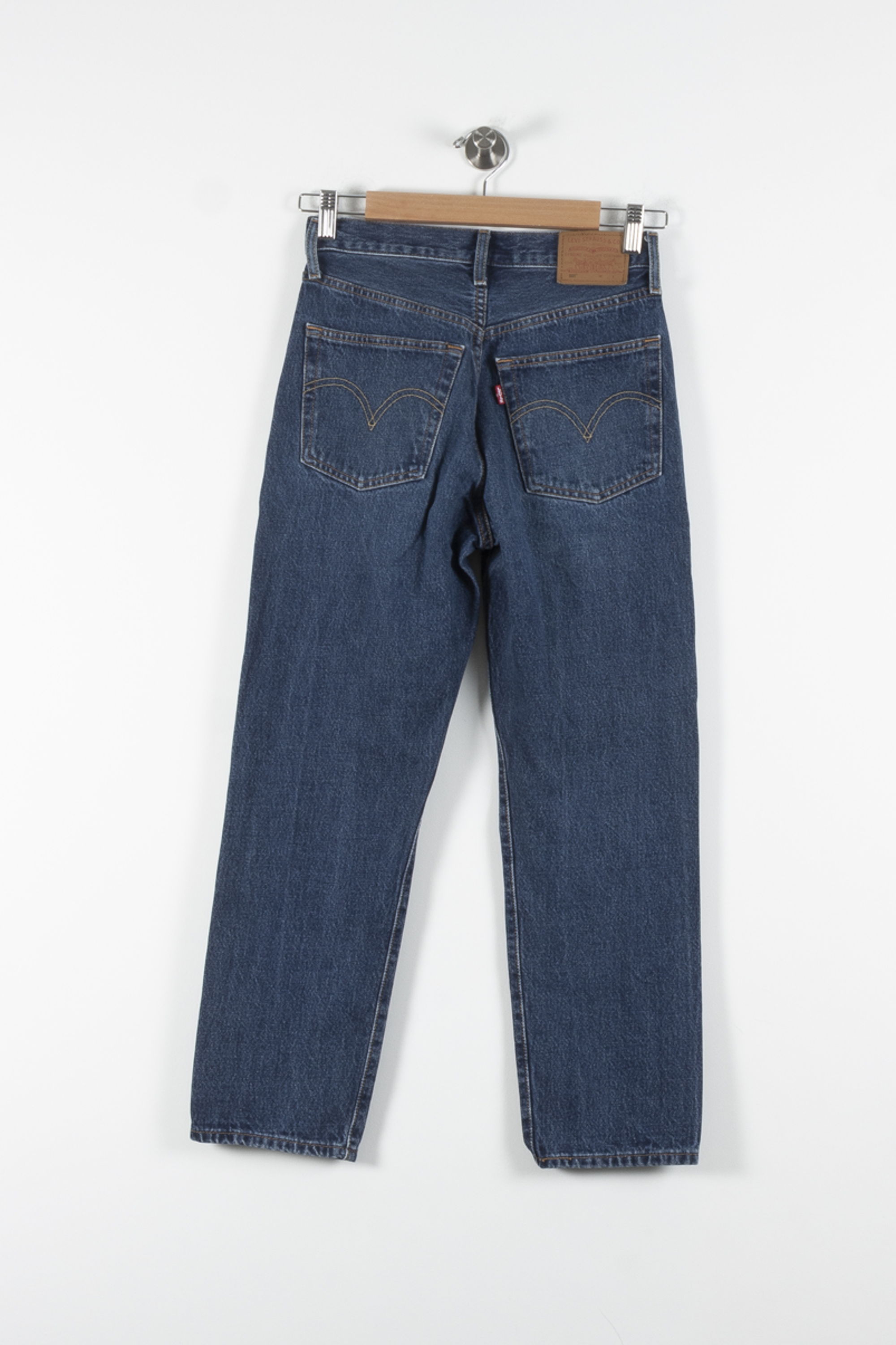 Cropped slim jeans with studs LEVI'S - Seconde main Blue