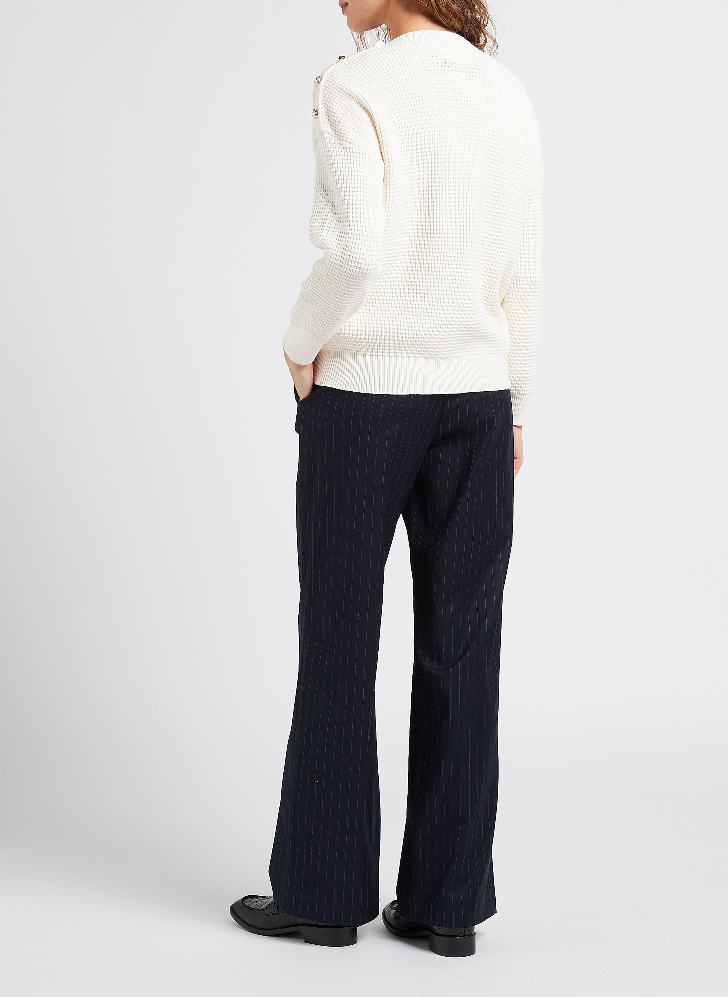 High-waisted wide-leg trousers MAISON 123 Blue