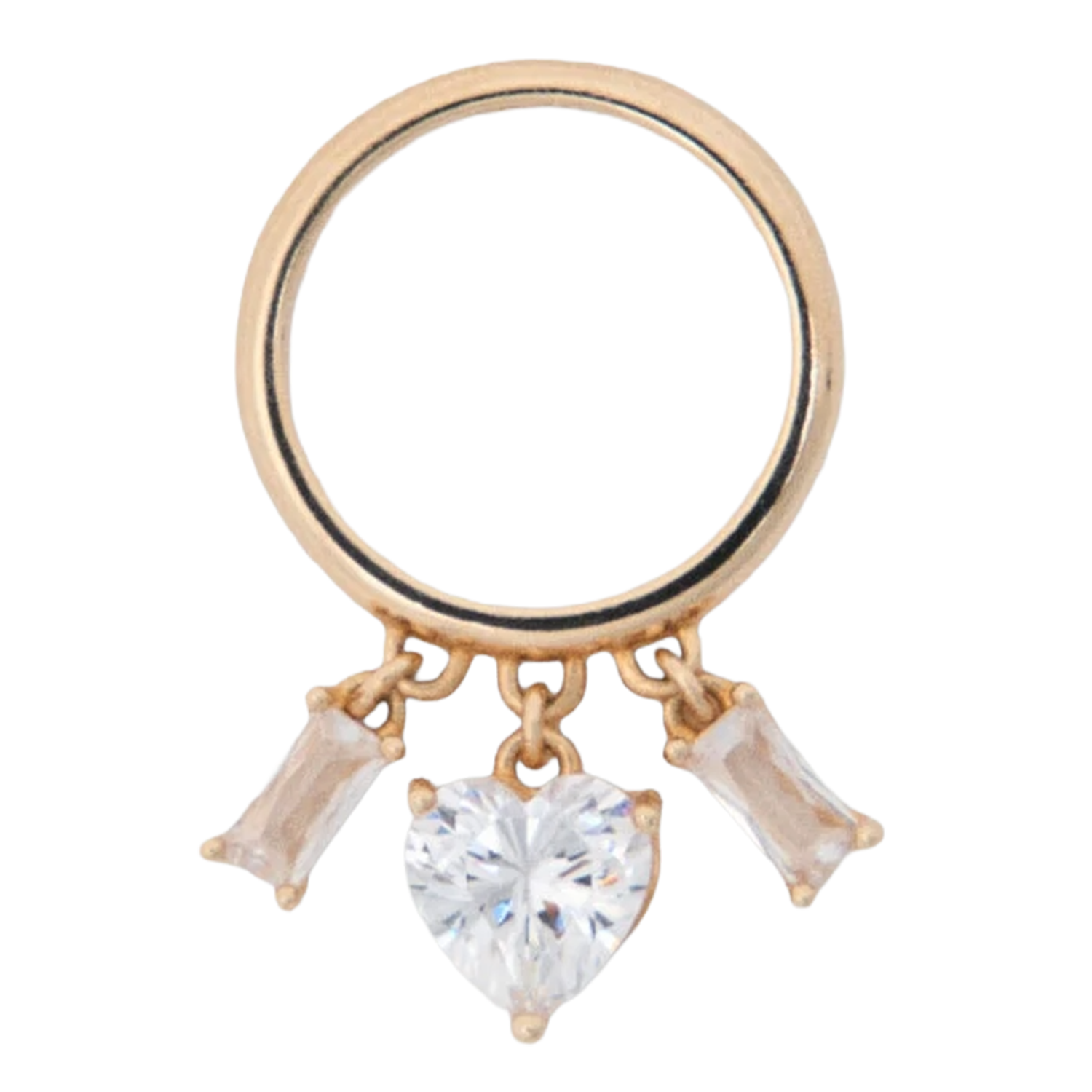 Ring met strass van messing MAJE Goudkleurig