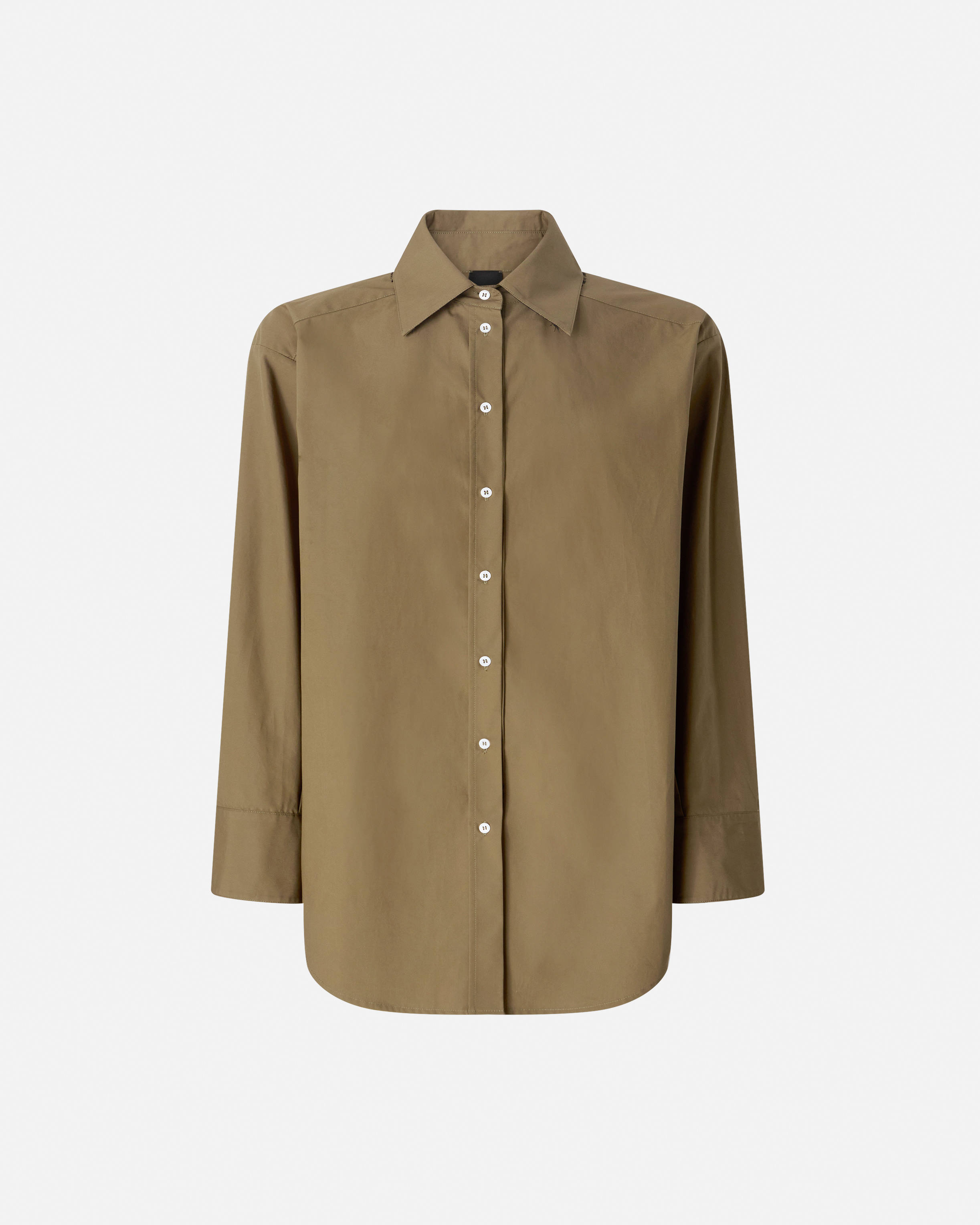 Poplin shirt with lace details PINKO Green