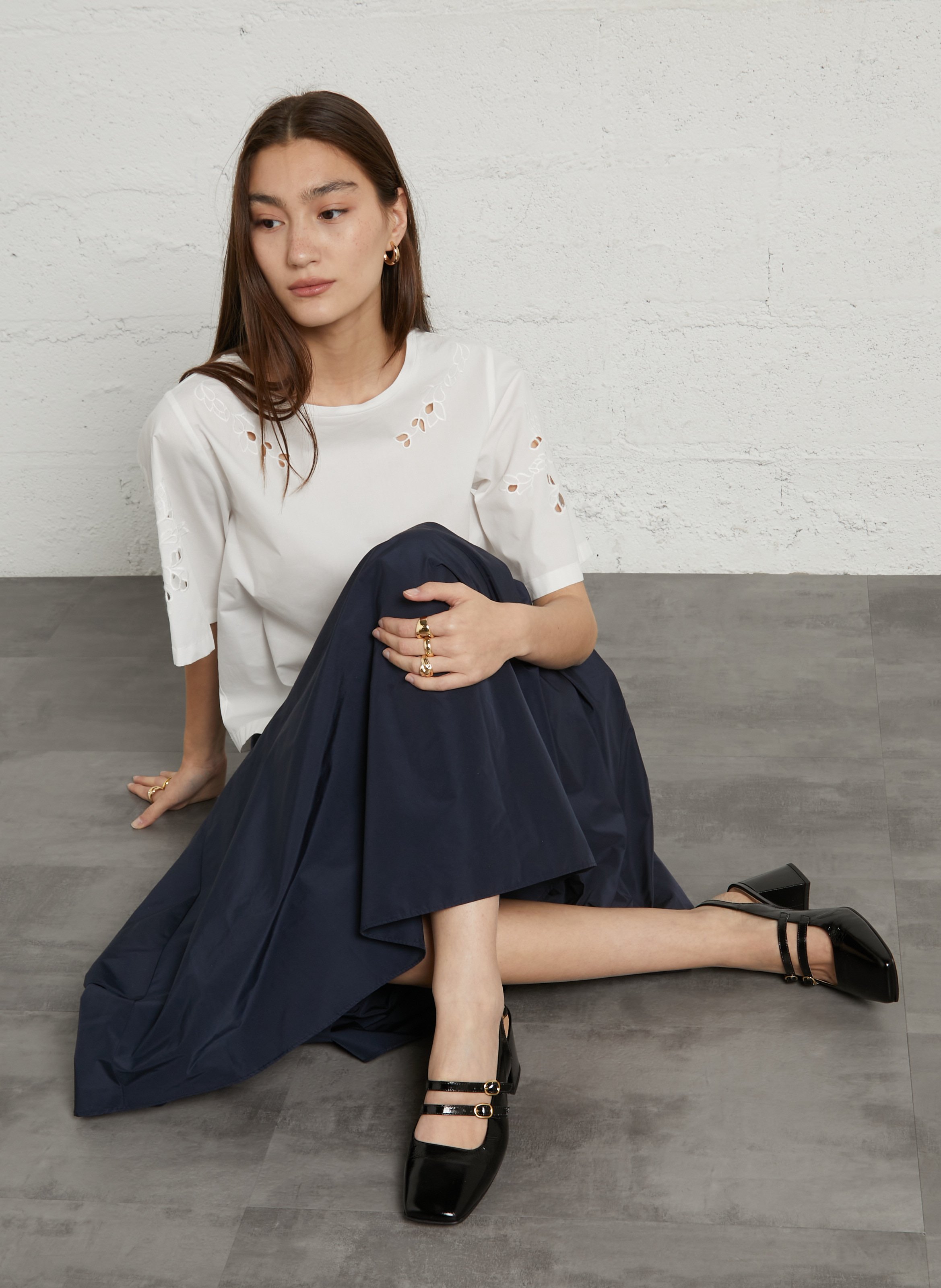 Riemchenpumps aus Lackleder COSMOPARIS Schwarz