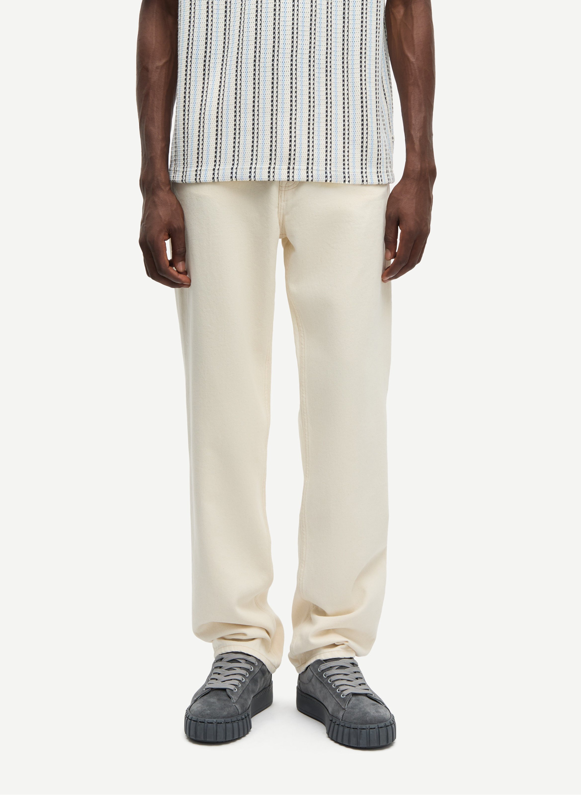 Straight organic cotton jeans SAMSOE SAMSOE White