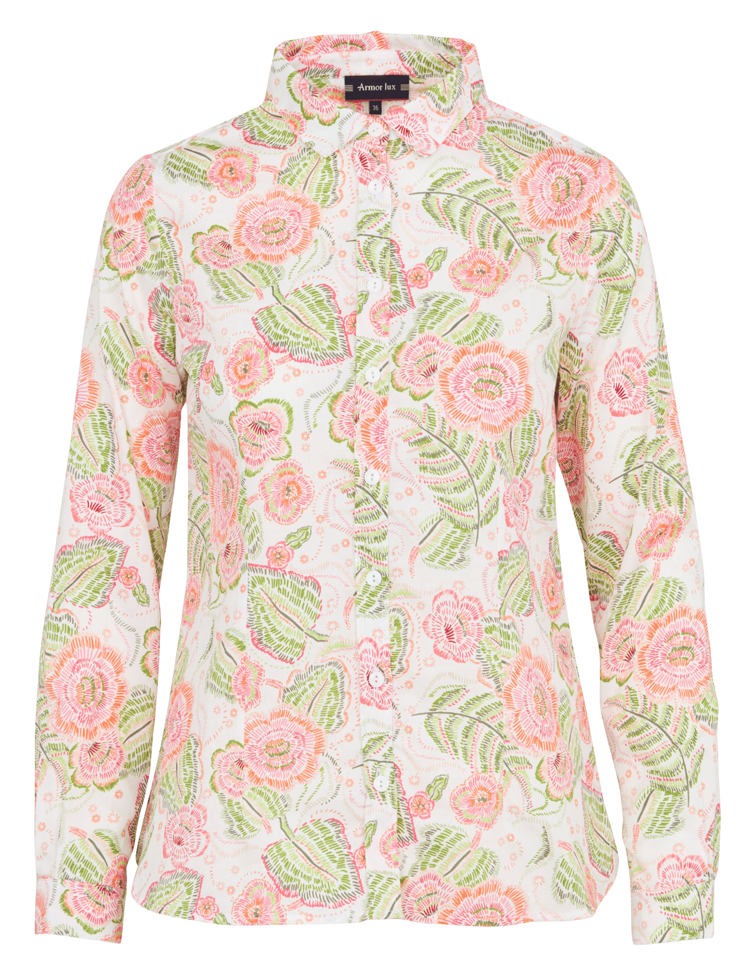 Bluse mit Blumendruck ARMOR LUX Weiss