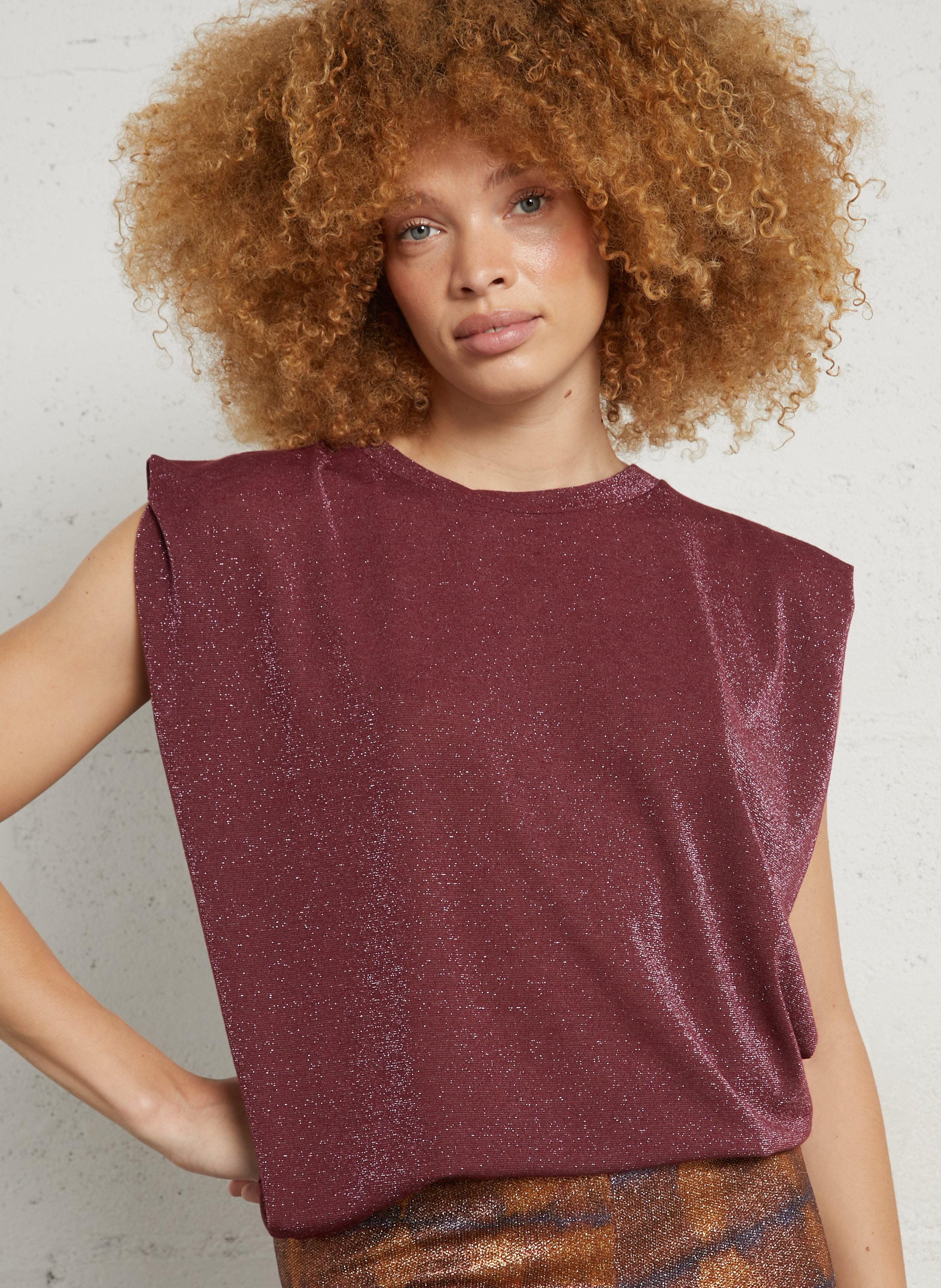 Top col rond en maille  MOMONI