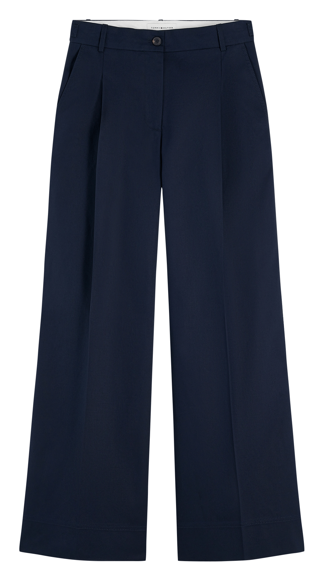 Straight pleated cotton pants TOMMY HILFIGER