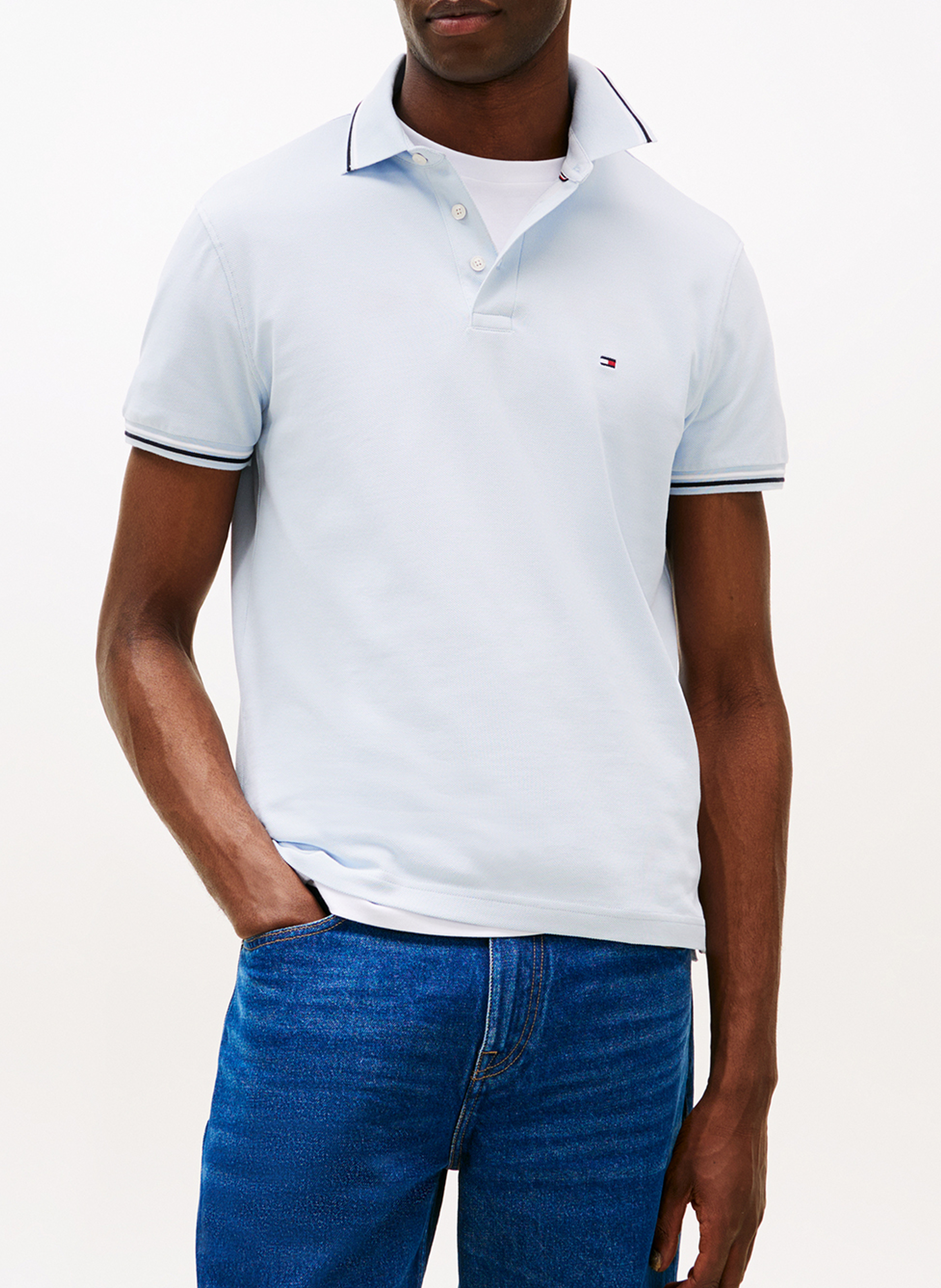 Baumwoll-Polo - kurzärmelig TOMMY HILFIGER