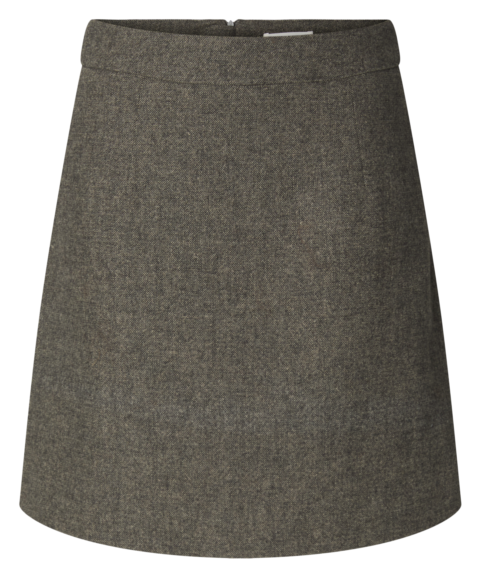 Jupe courte droite SELECTED Marron
