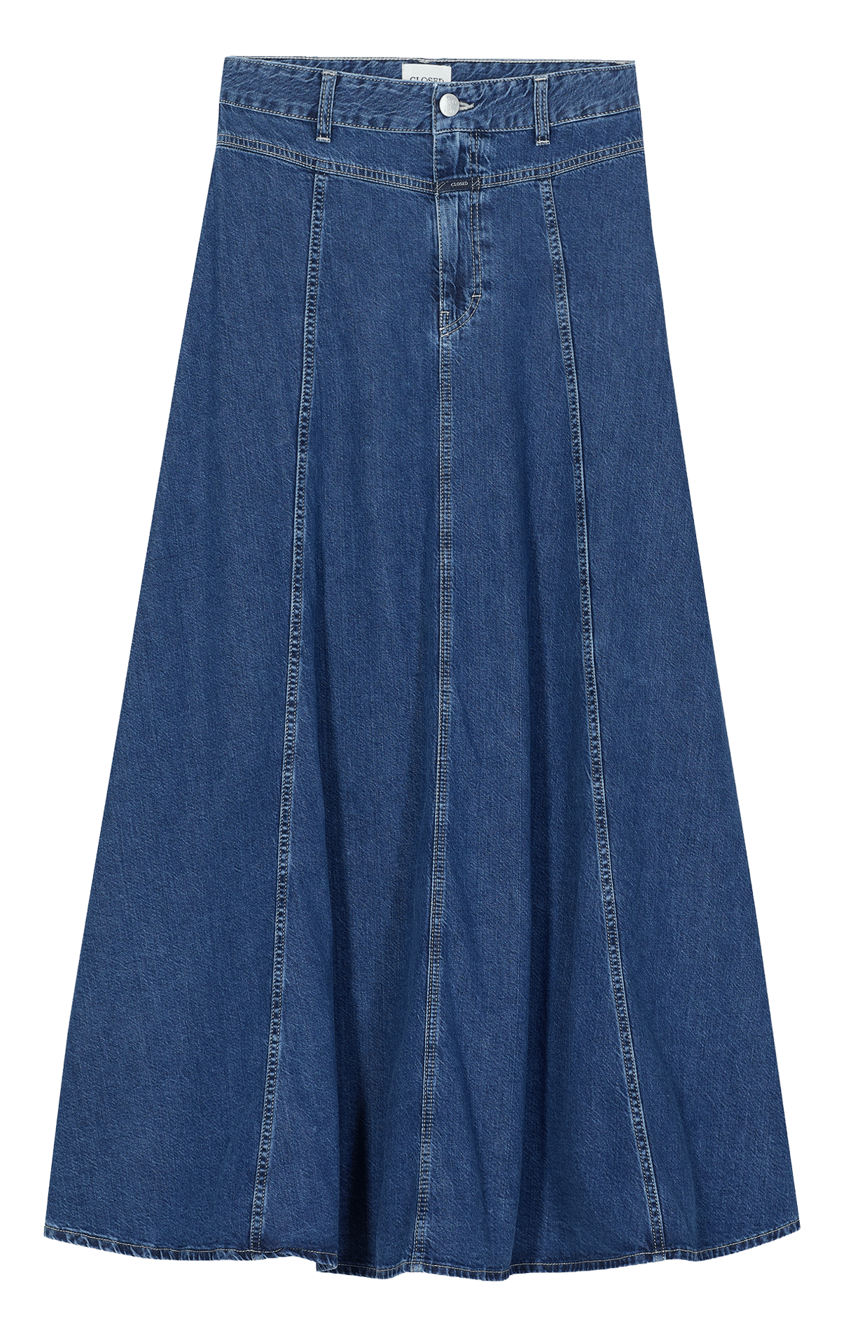 Organic cotton midi skirt CLOSED Blue