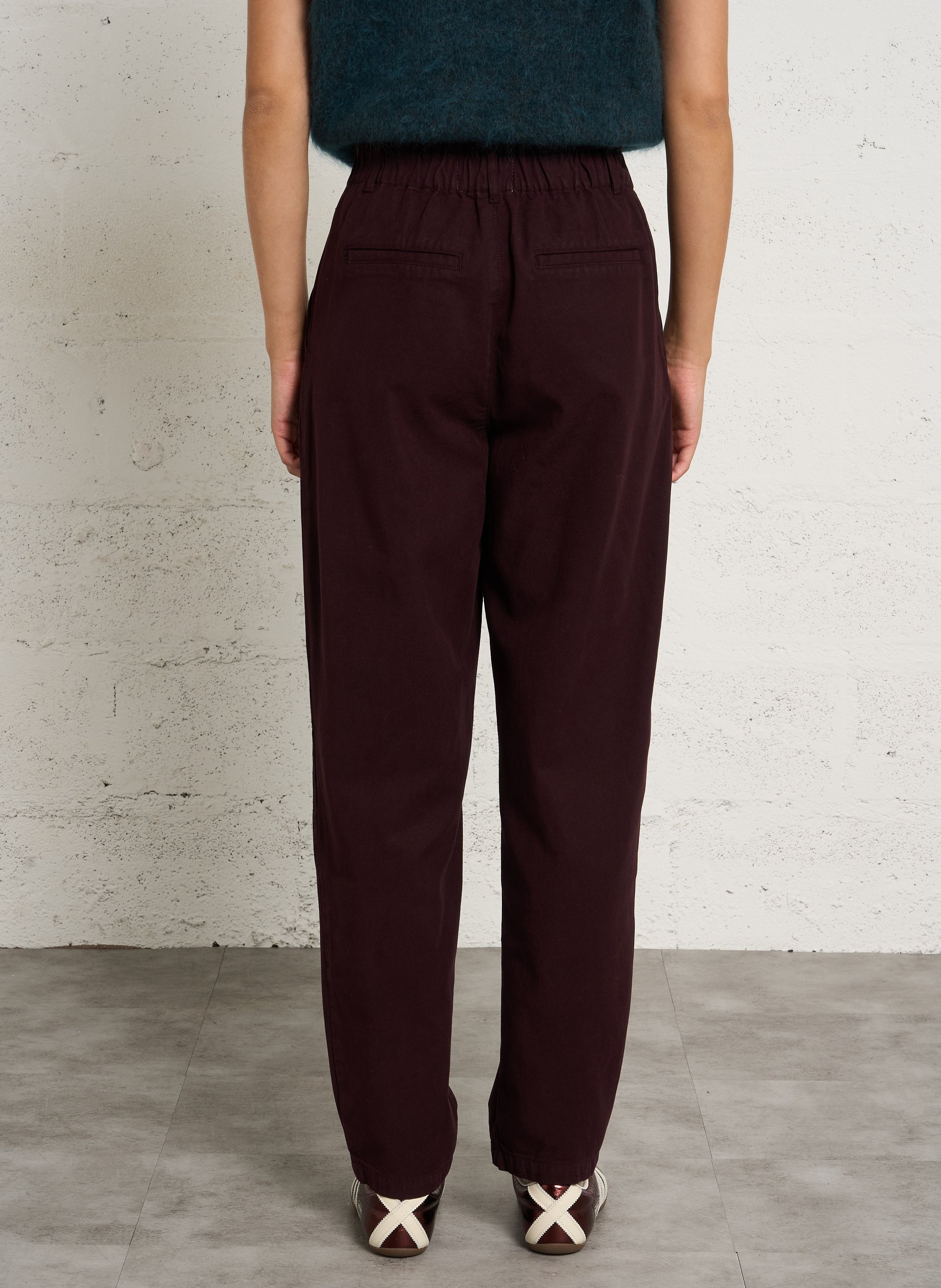 High-waisted carrot pants DES PETITS HAUTS Purple