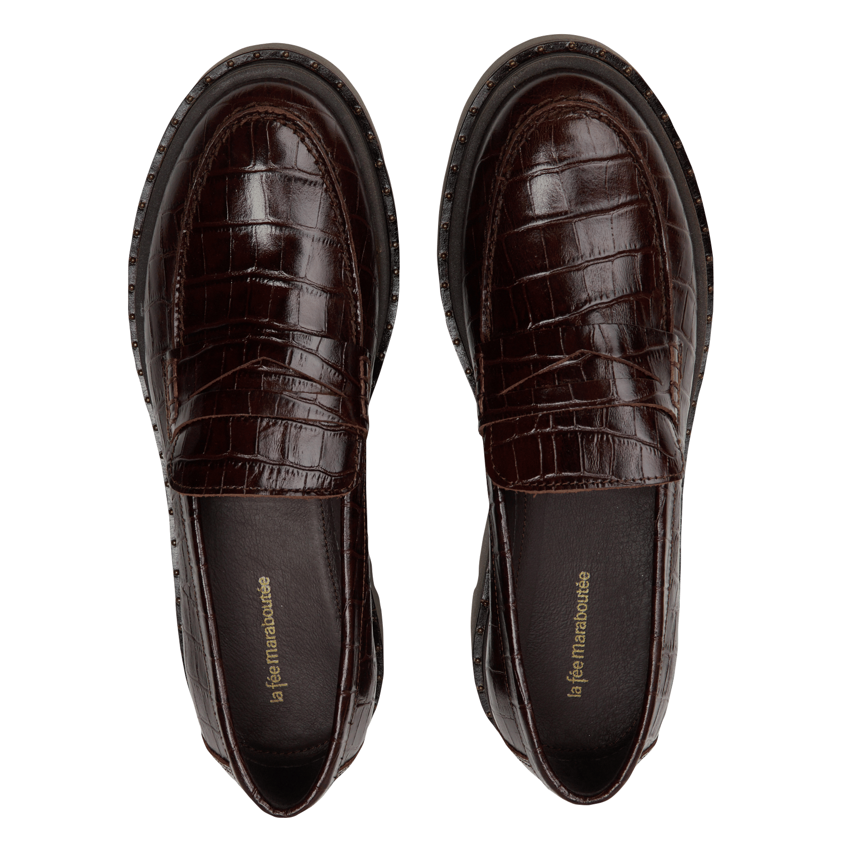 Mocassins en cuir LA FEE MARABOUTEE Marron