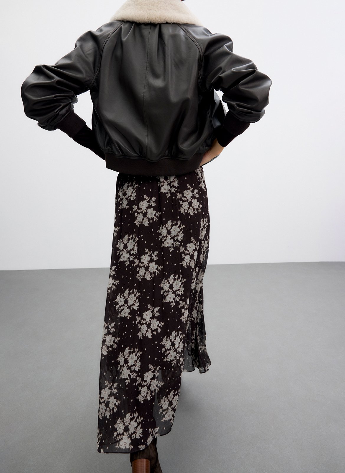 Jupe longue évasée GERARD DAREL Marron