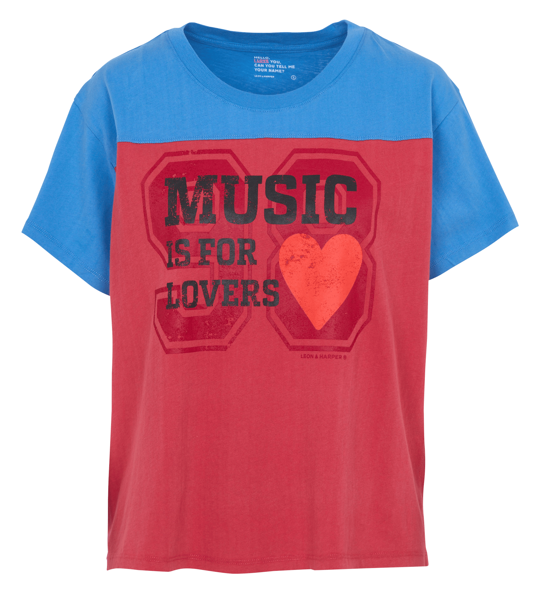 Tee-shirt imprimé en coton bio LEON & HARPER Rouge