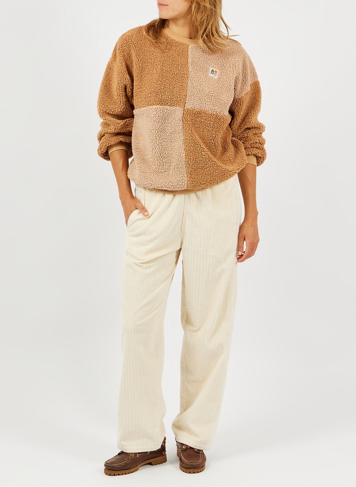 Pantalon droit en velours A.P Beige