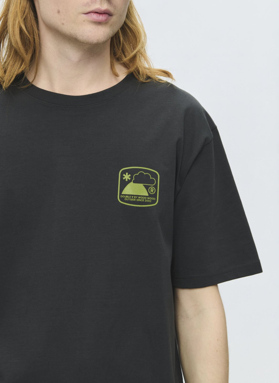 Round-neck cotton T-shirt | Black WOOD WOOD Men