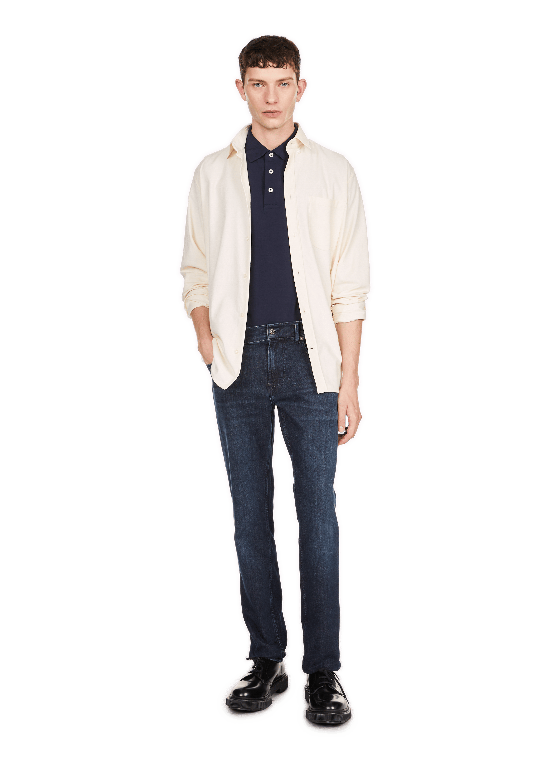 Loose-fit corduroy cotton shirt AU PRINTEMPS PARIS Beige