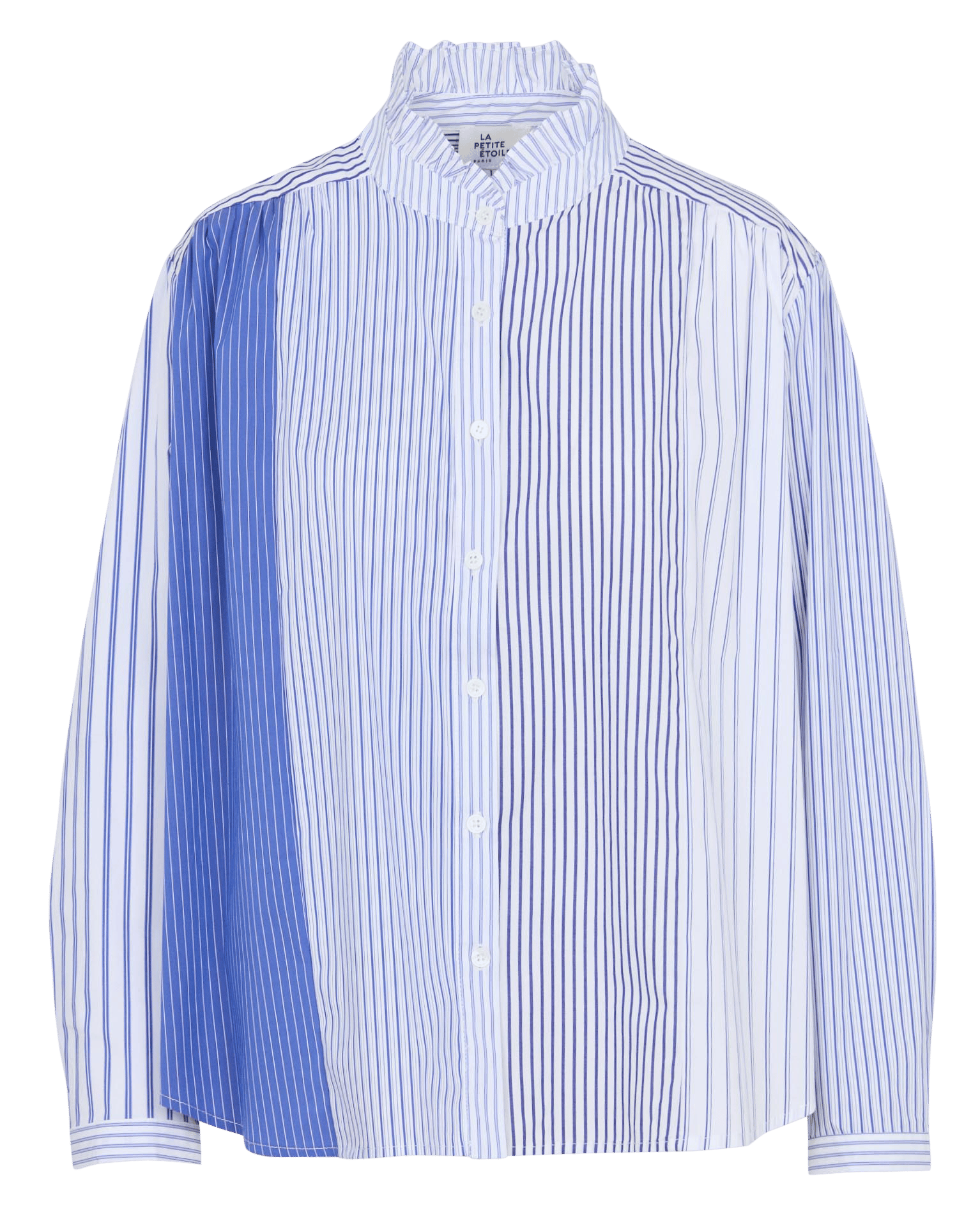 Blouse ample à rayures en coton mélangé LA PETITE ETOILE Beige