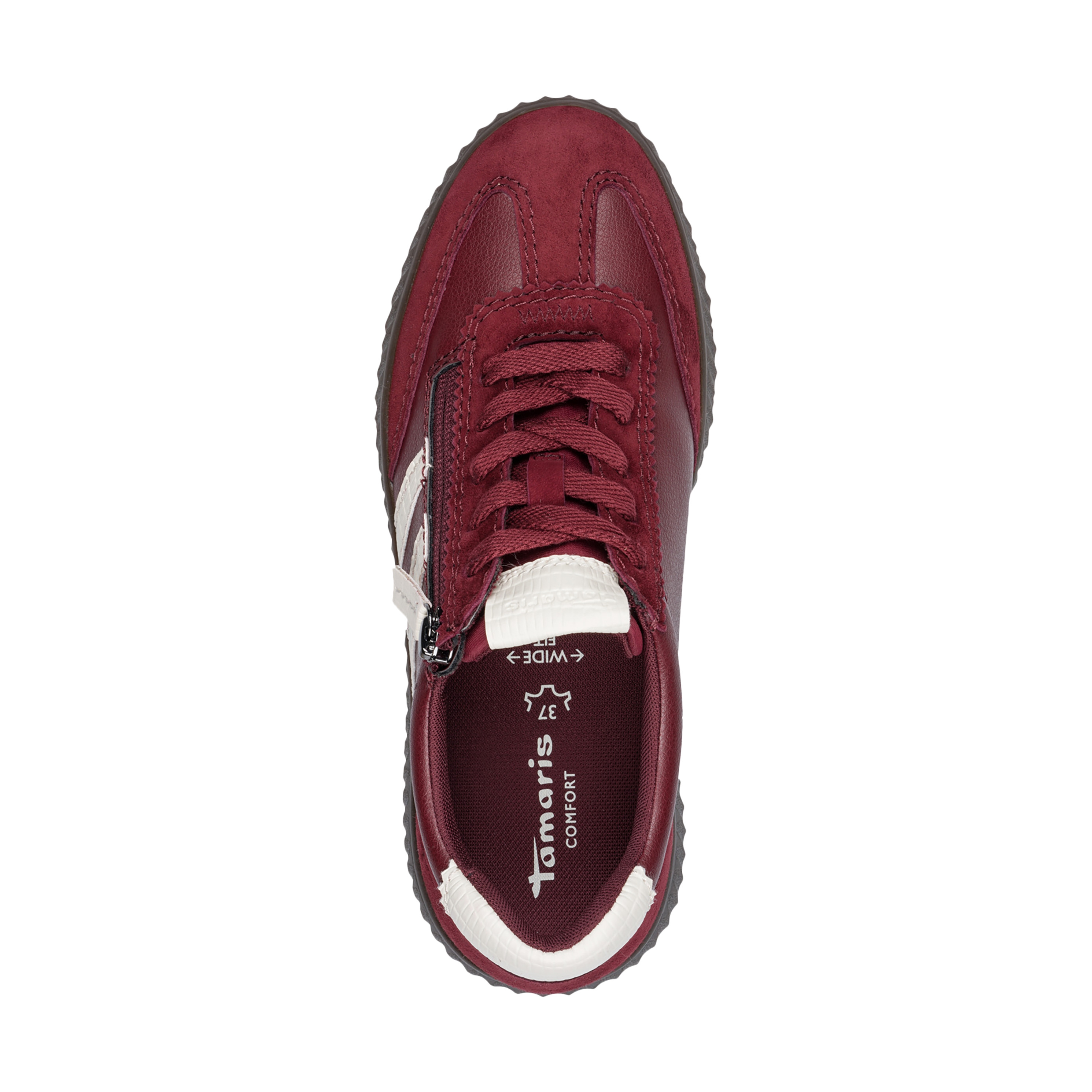Leather trainers TAMARIS Red