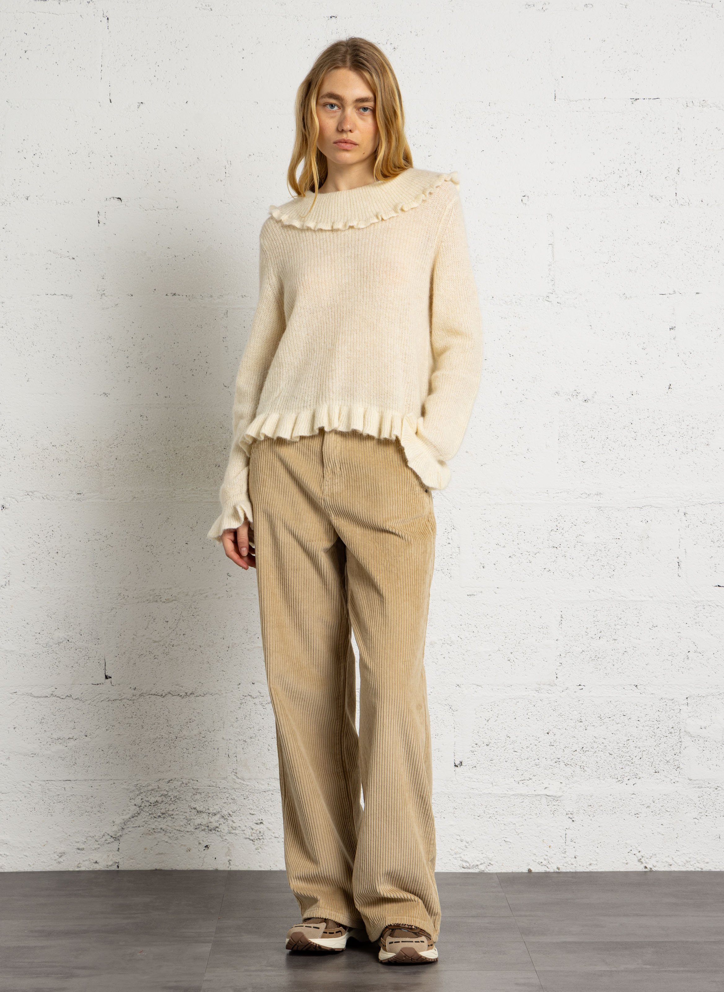 Weites Cordhose aus Baumwolle SUD EXPRESS Beige