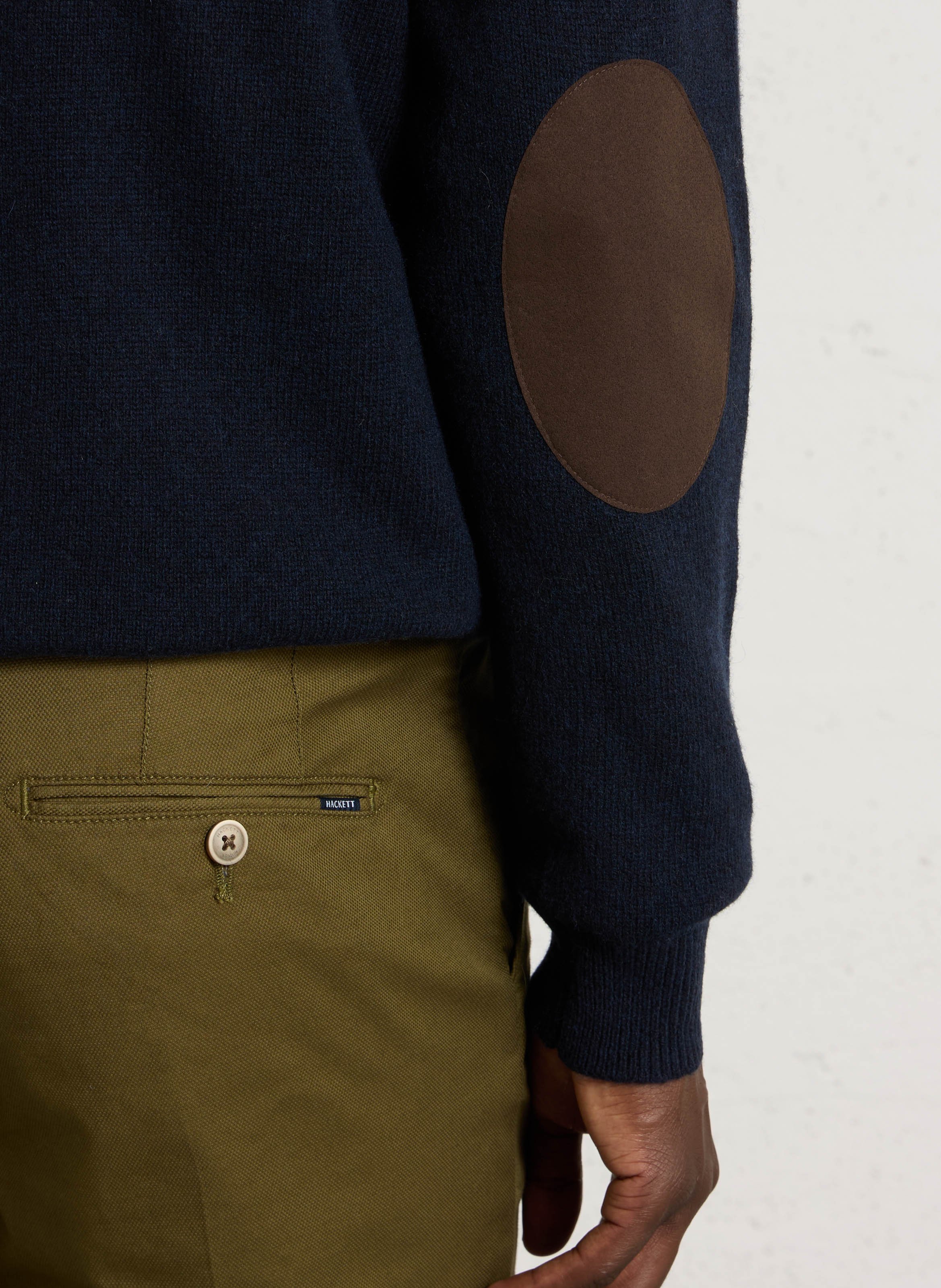 Straight-fit broek van katoenmix HACKETT Groen