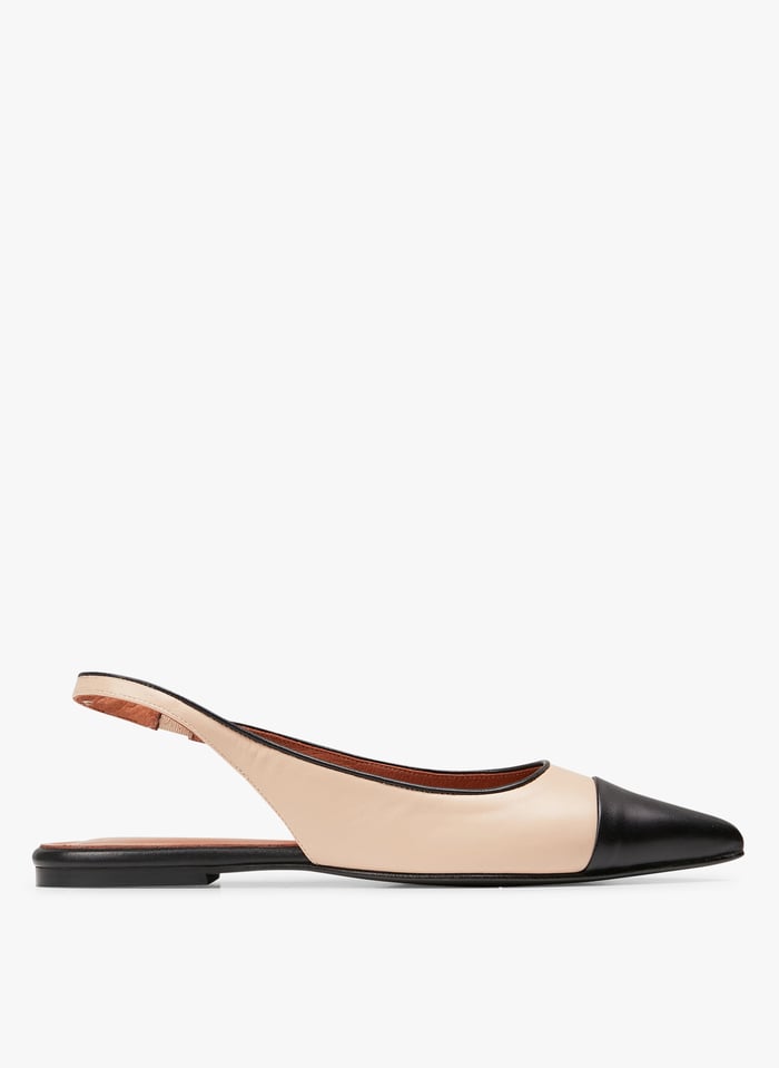 Sandales Plates En Cuir Denzel Noir beige Jonak Femme Place