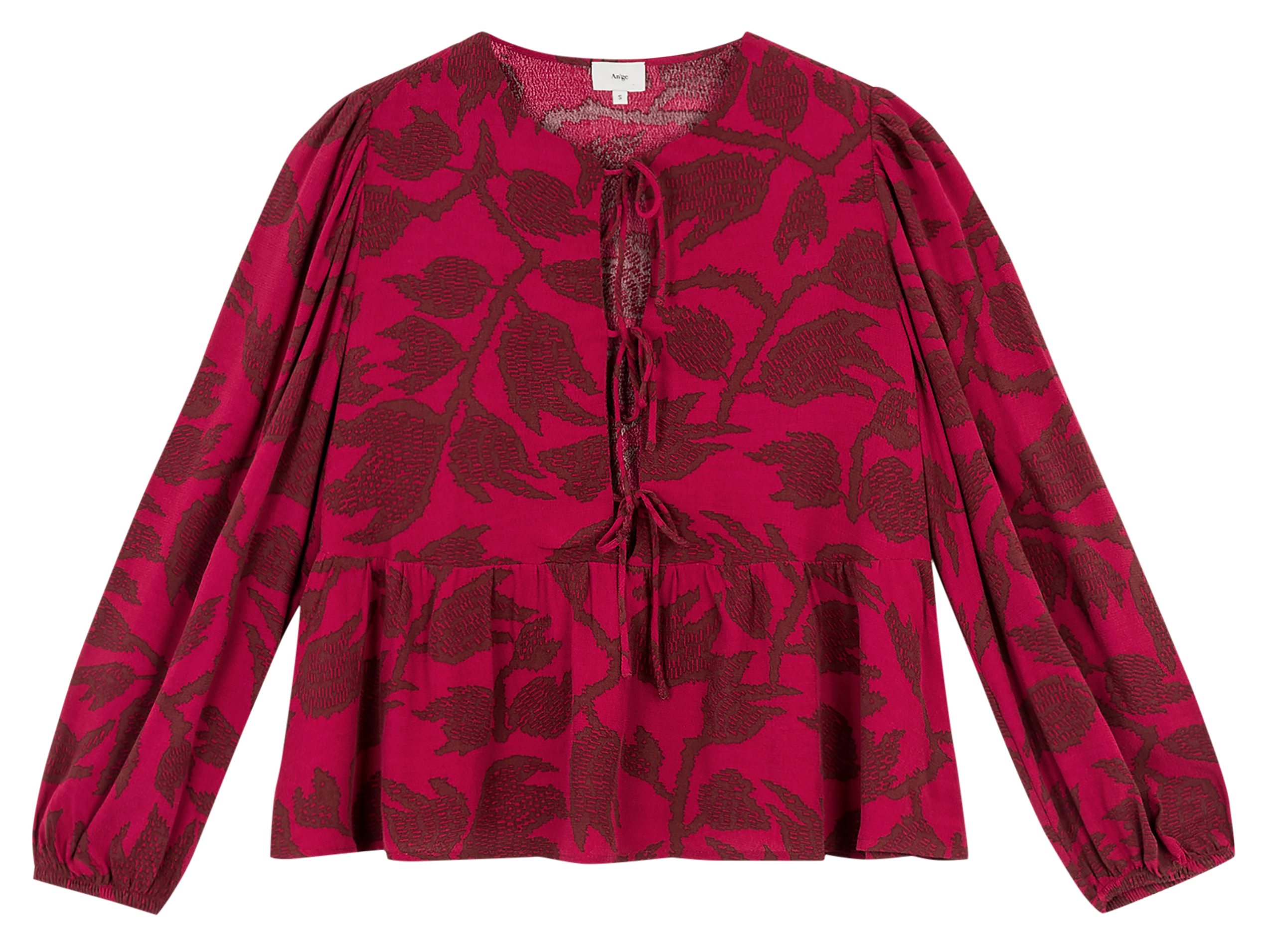 Straight printed blouse AN'GE Plums