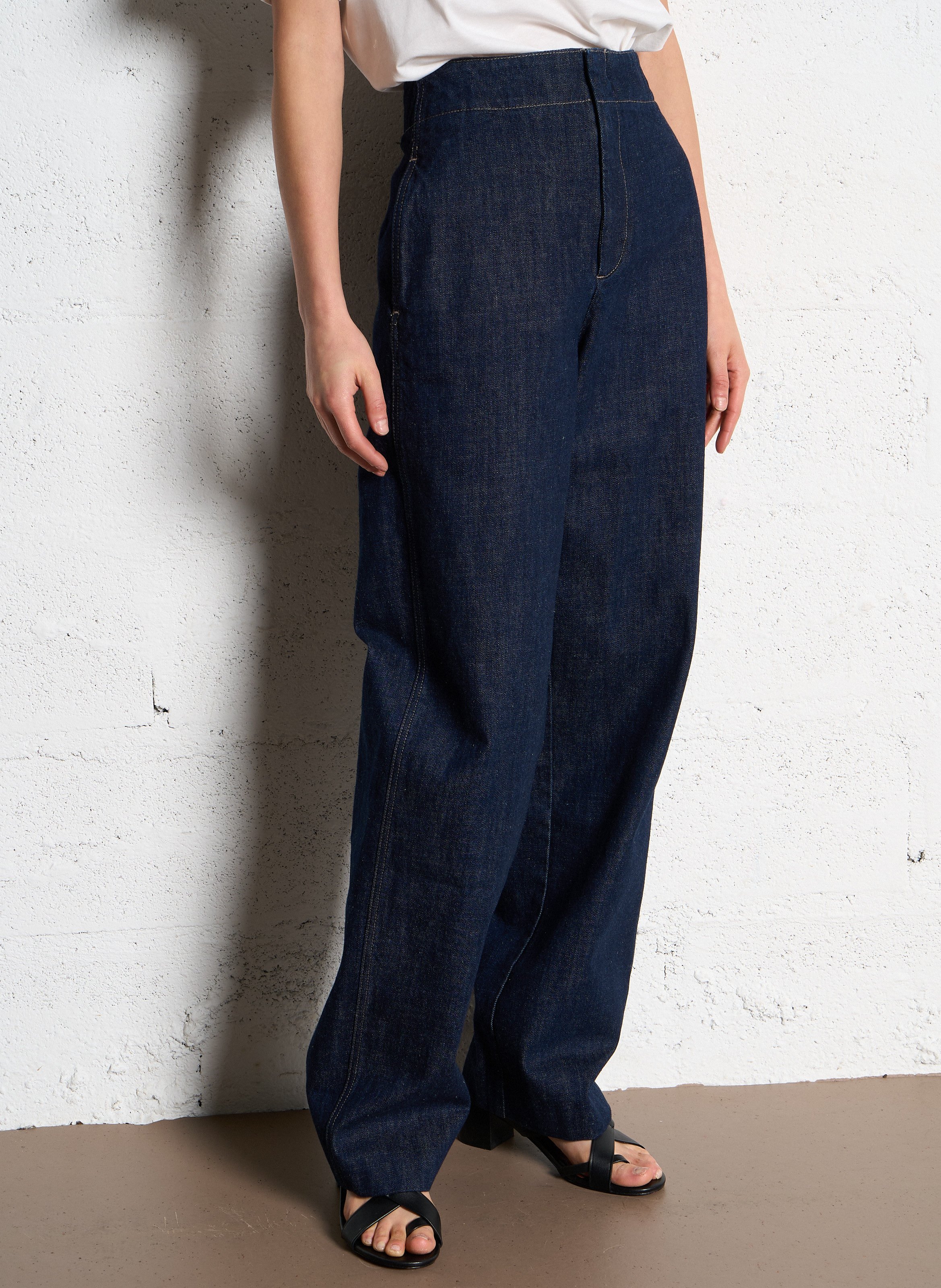 Jean large en coton bio SOEUR Bleu