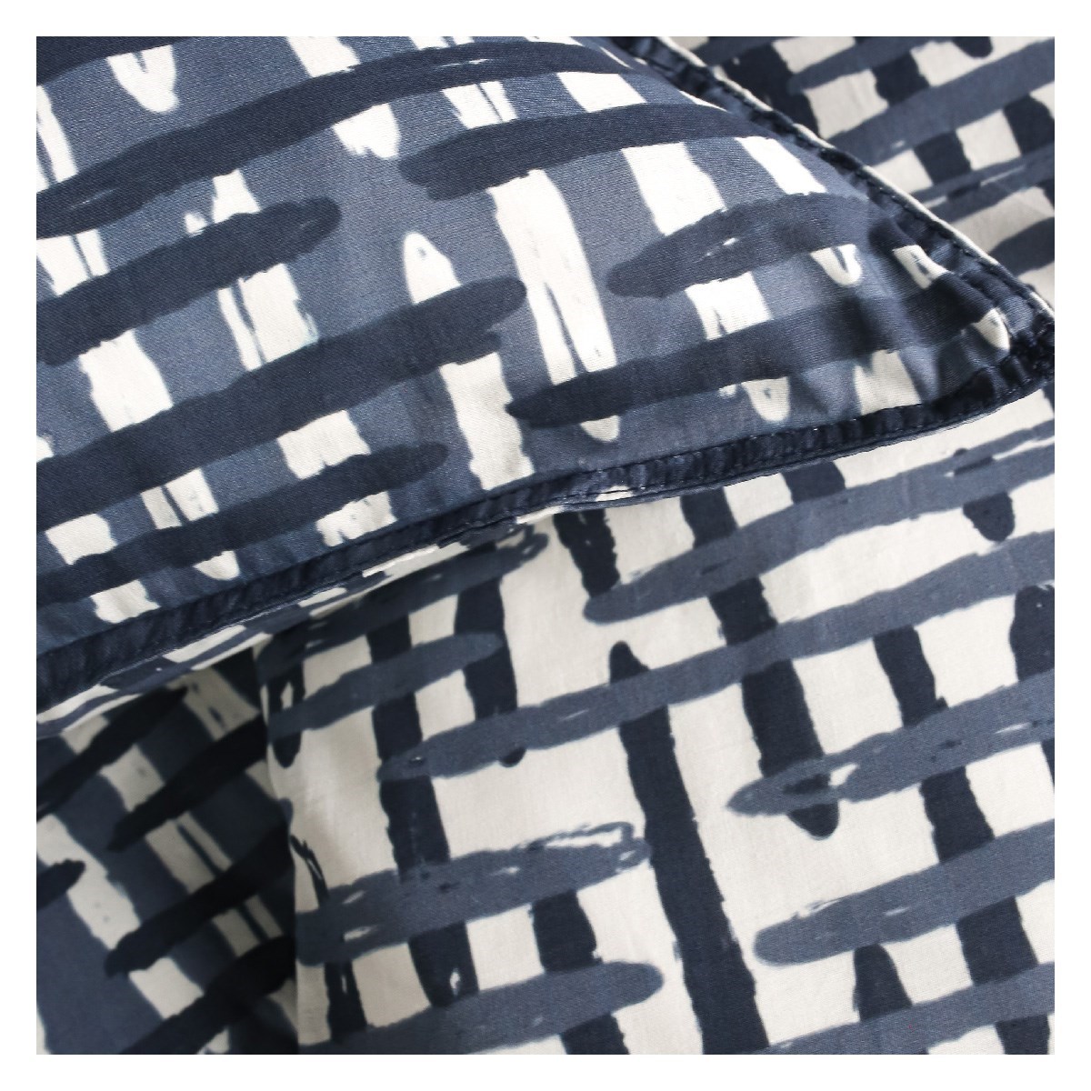 Striped cotton printed bed set TODAY LINGE DE MAISON White