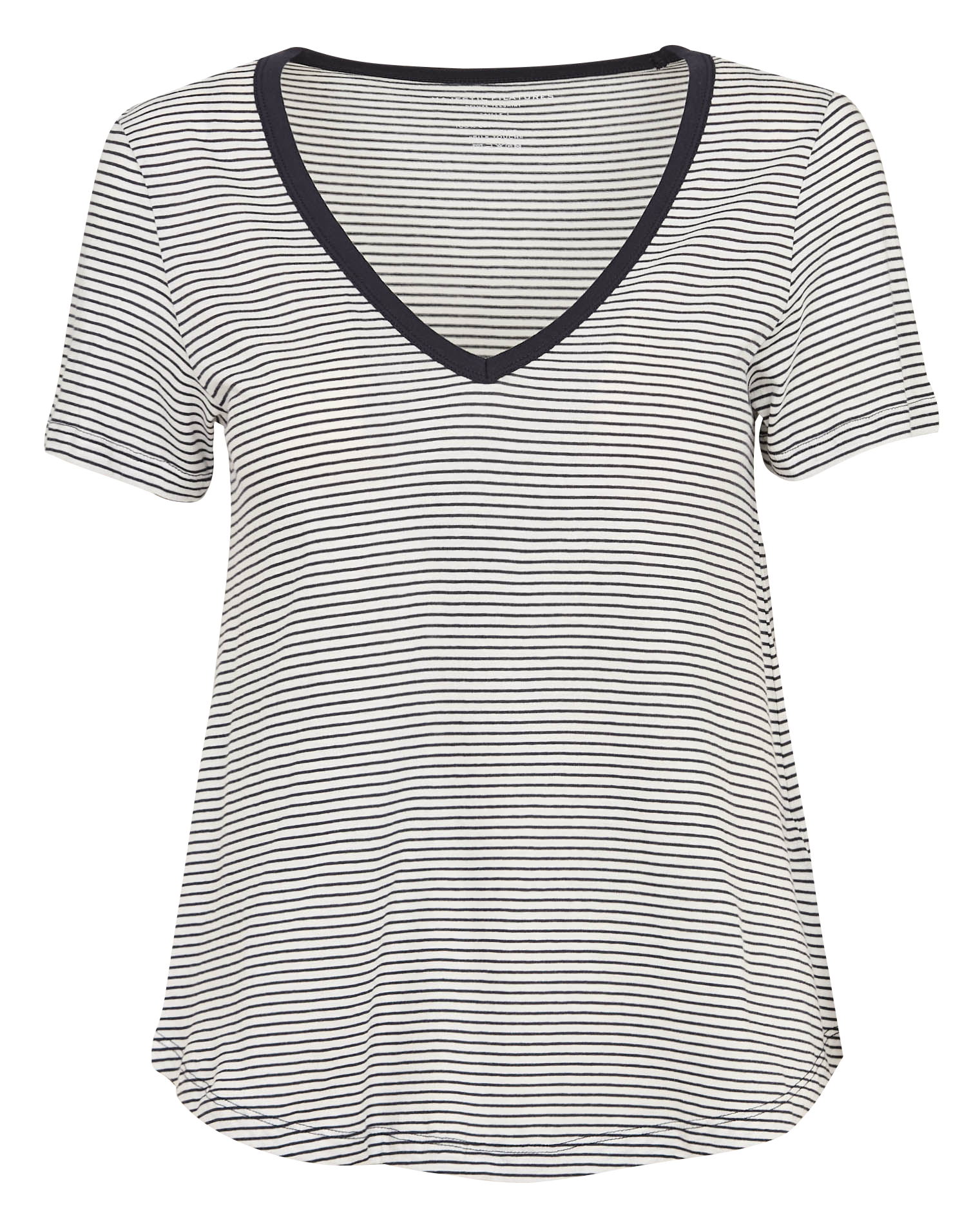 Tee-shirt col V en coton bio Bleu
