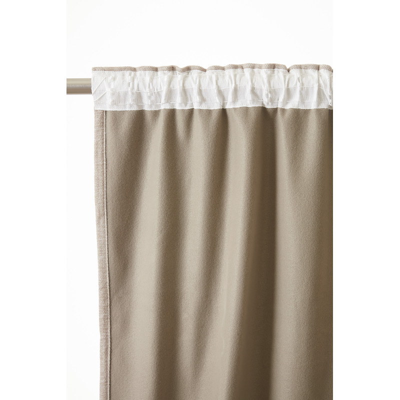 Blackout and Thermal Curtains L'EFFET PAPILLON Beige