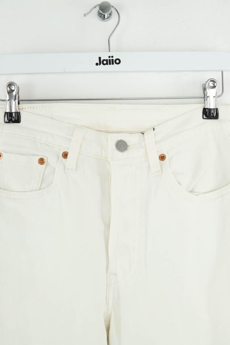 501 slim jeans in cotton LEVI'S - Seconde main White