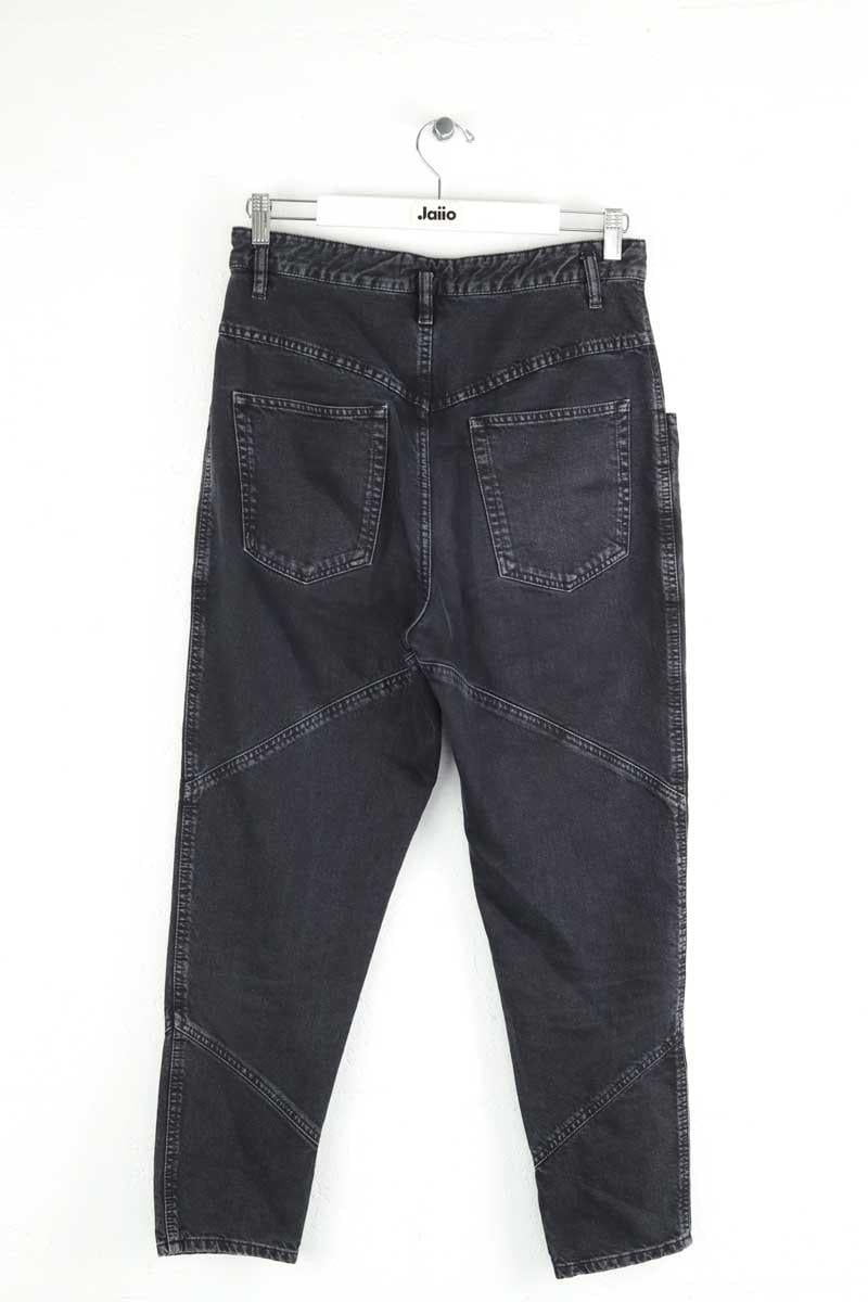 Cotton straight jeans ISABEL MARANT - Seconde Main Black