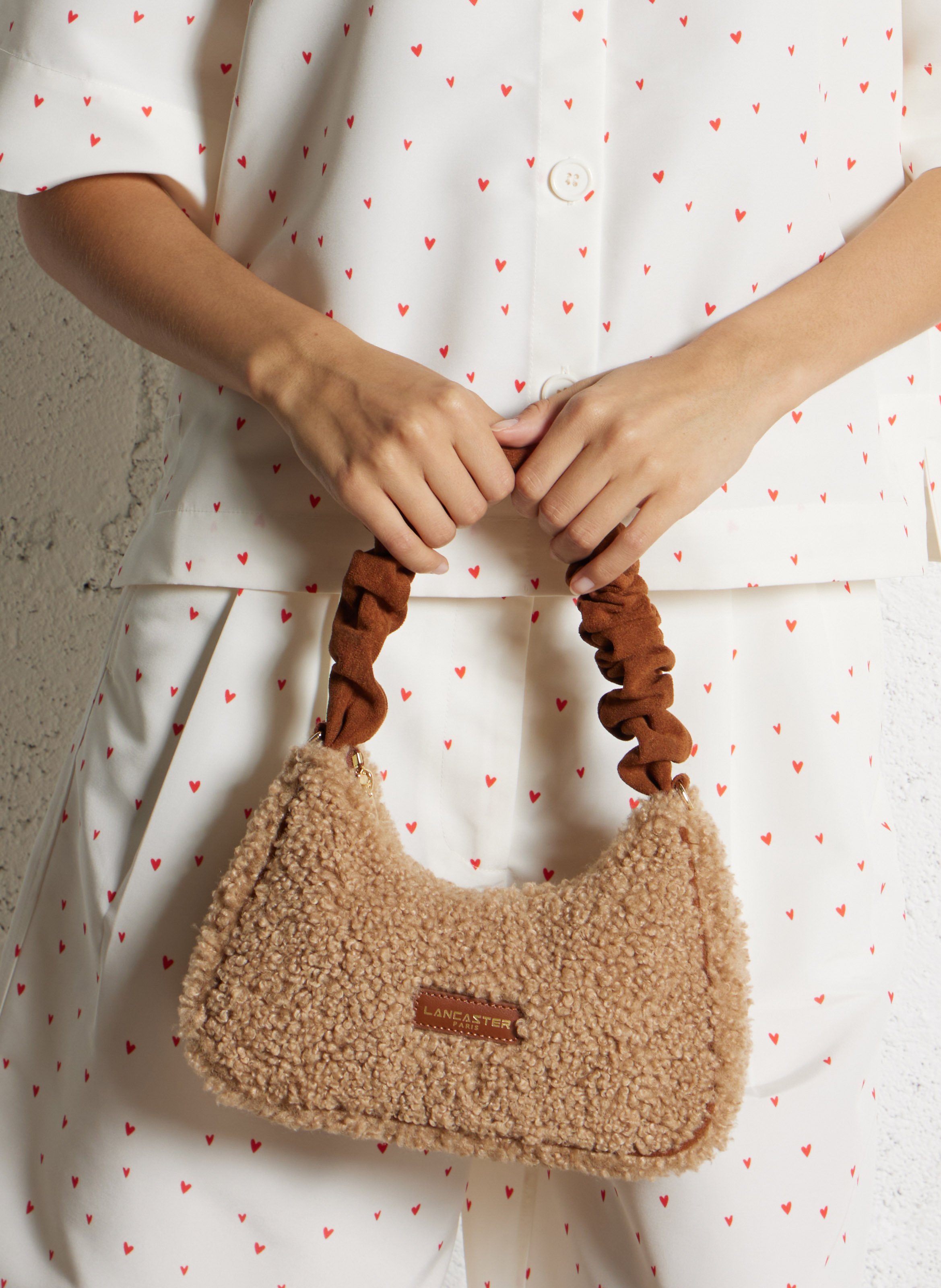 Gevoerde schoudertas LANCASTER PARIS Bruin