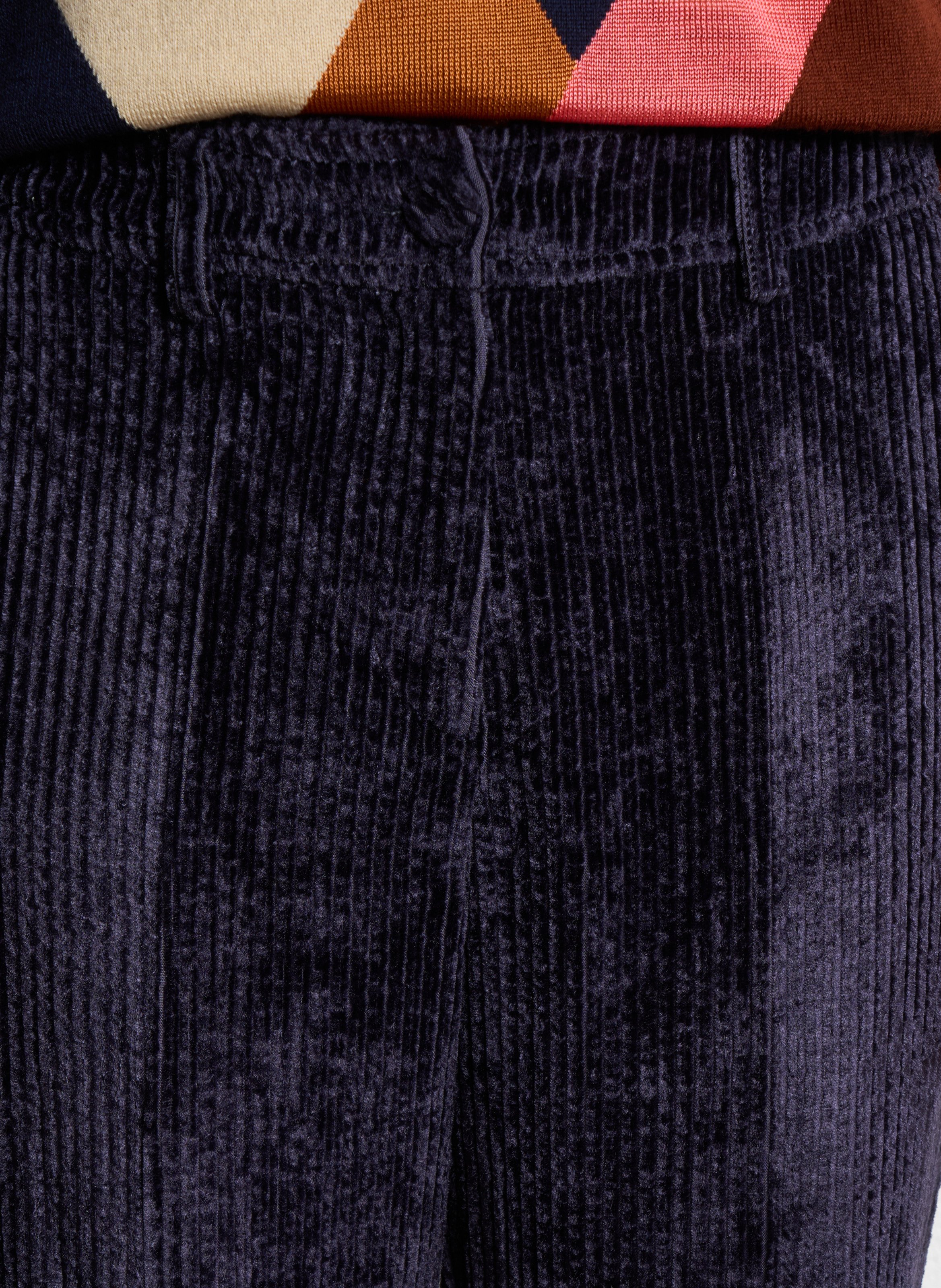 Pantalon droit en velours côtelé MOMONI Bleu