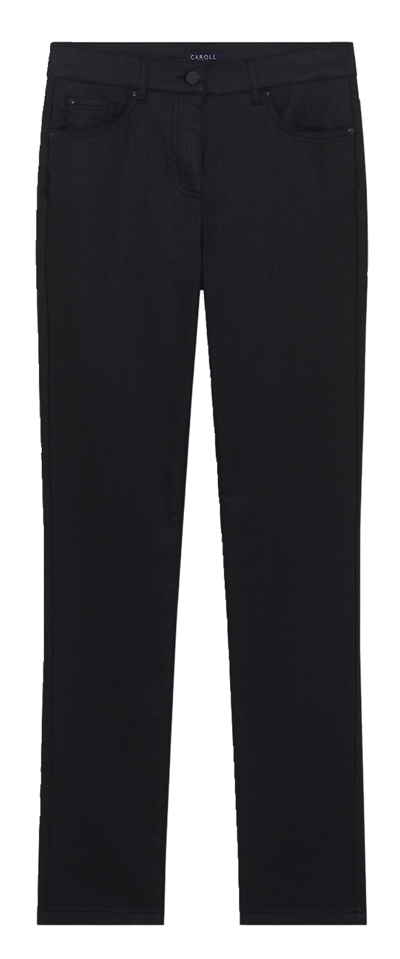 Pantalon slim en coton mélangé CAROLL Noir