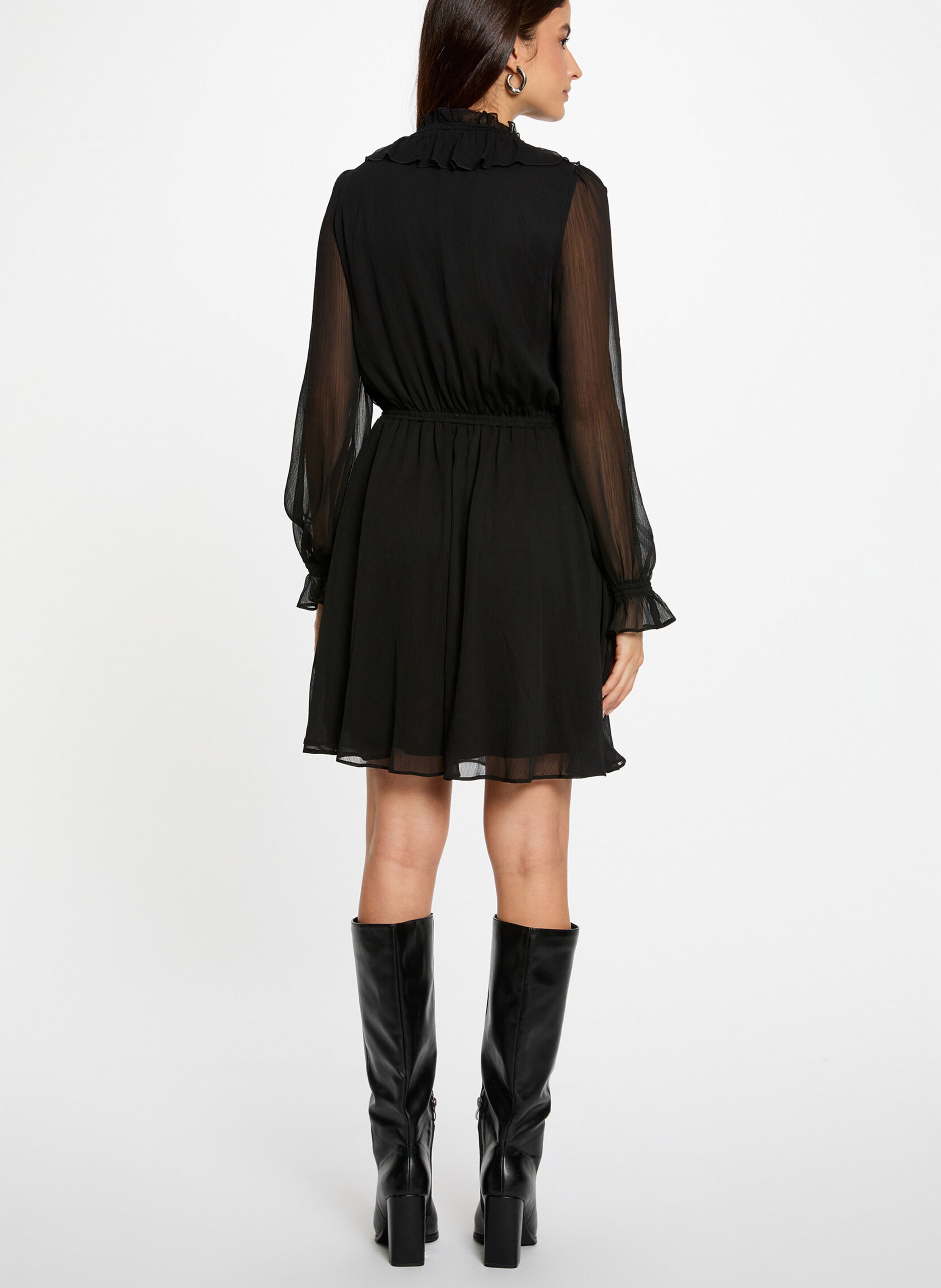 Robe courte col V MORGAN Noir