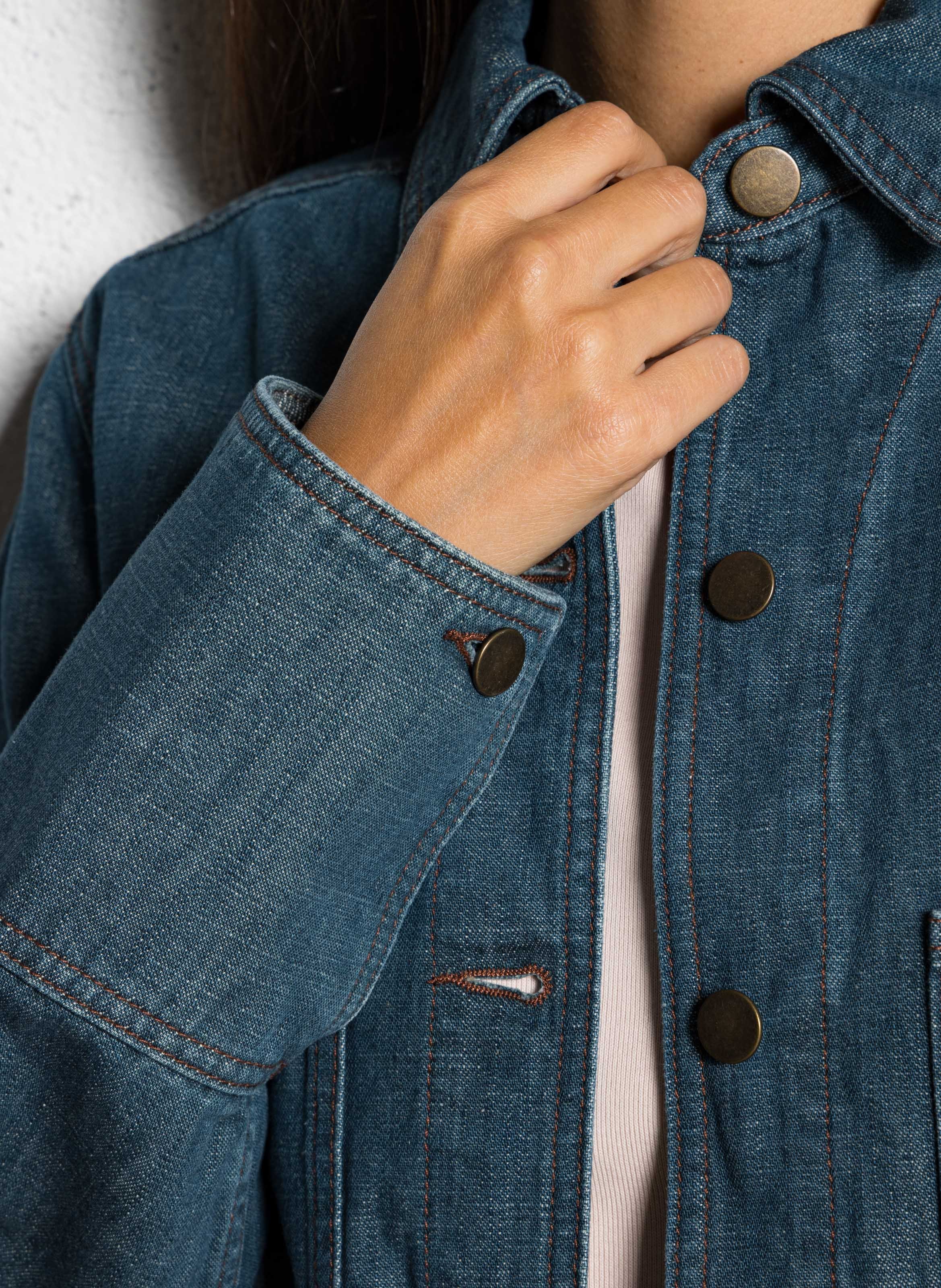 Baumwoll-Bluse SOEUR Blau