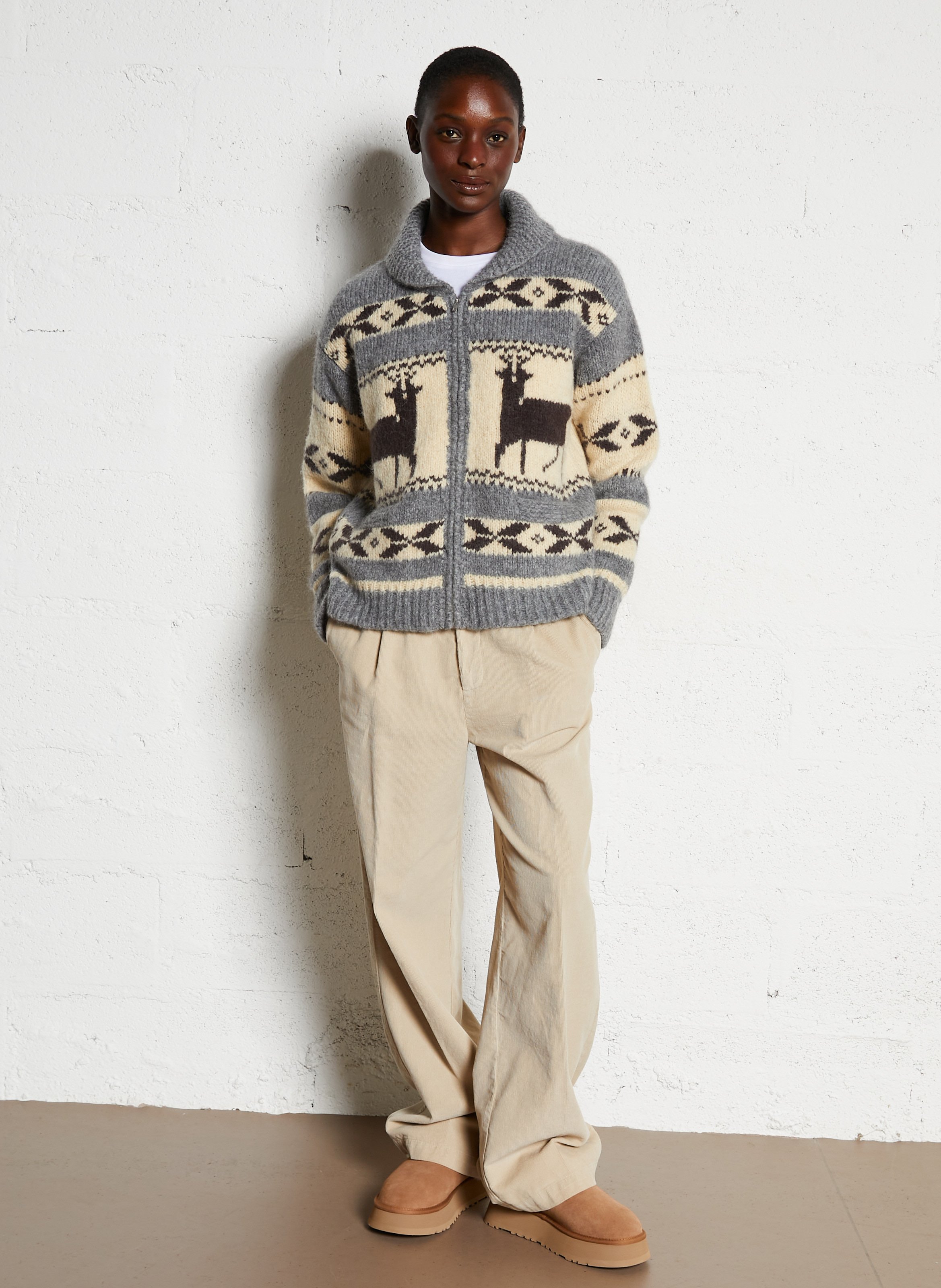 Klompen van imitatiebont UGG Bruin