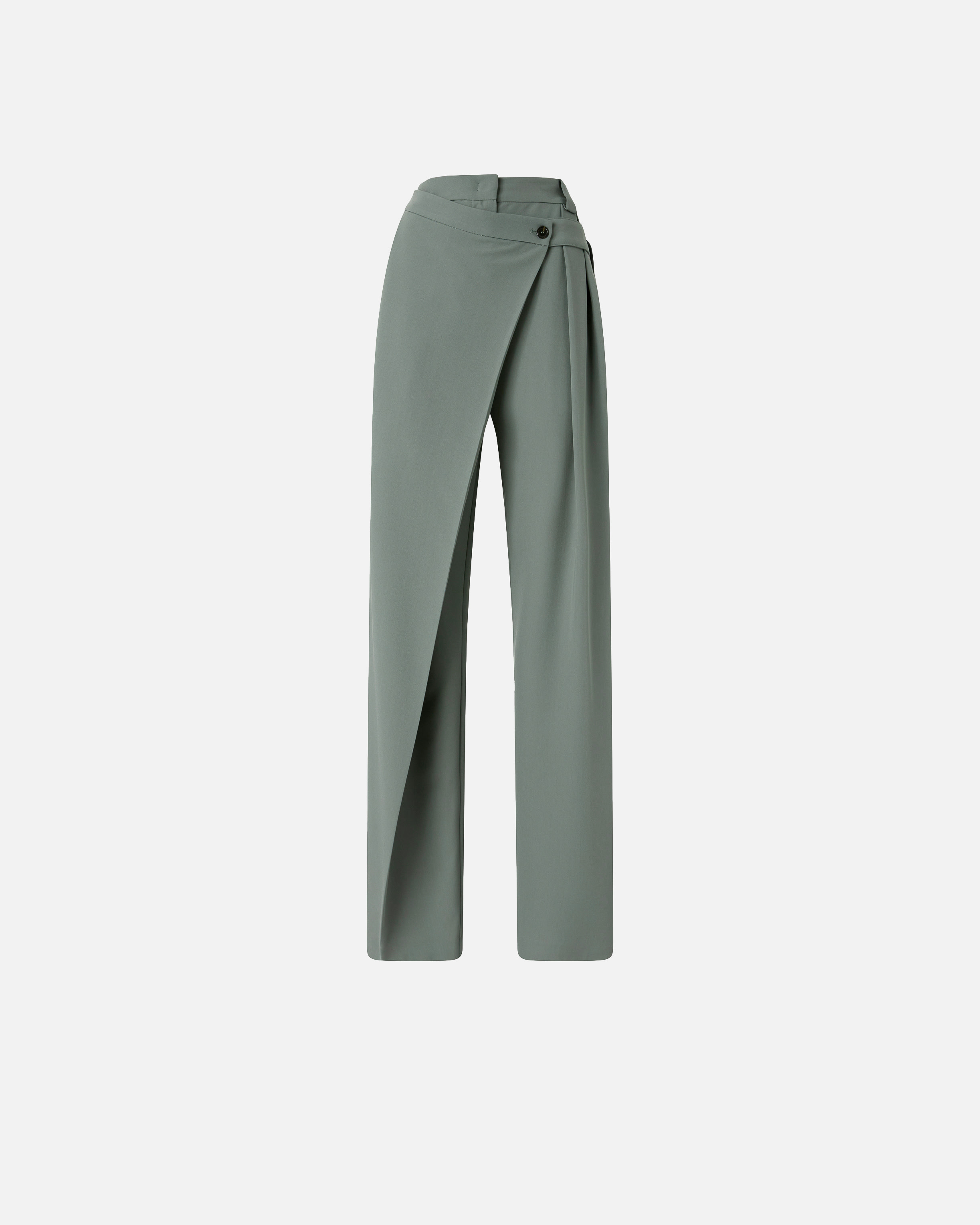 Wide leg wrap trousers PINKO Green