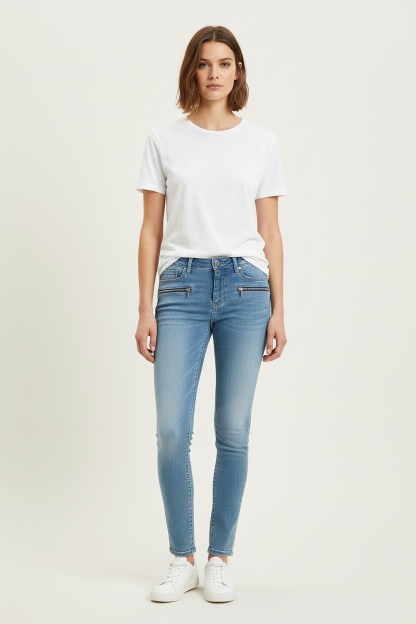 Cropped slim jeans with studs LEVI'S - Seconde main Blue