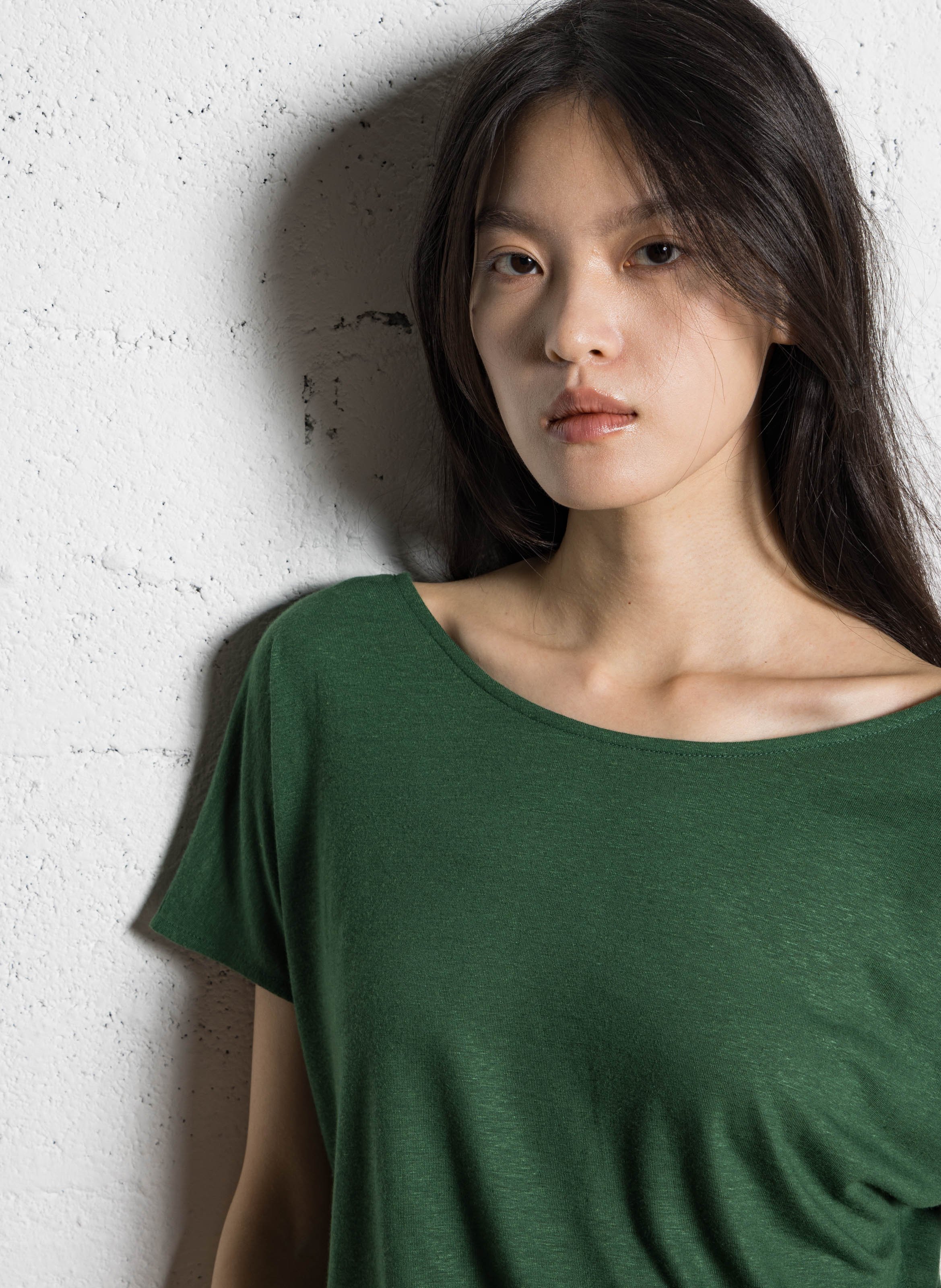 Tee-shirt manche courtes fluide uni NICE THINGS Vert