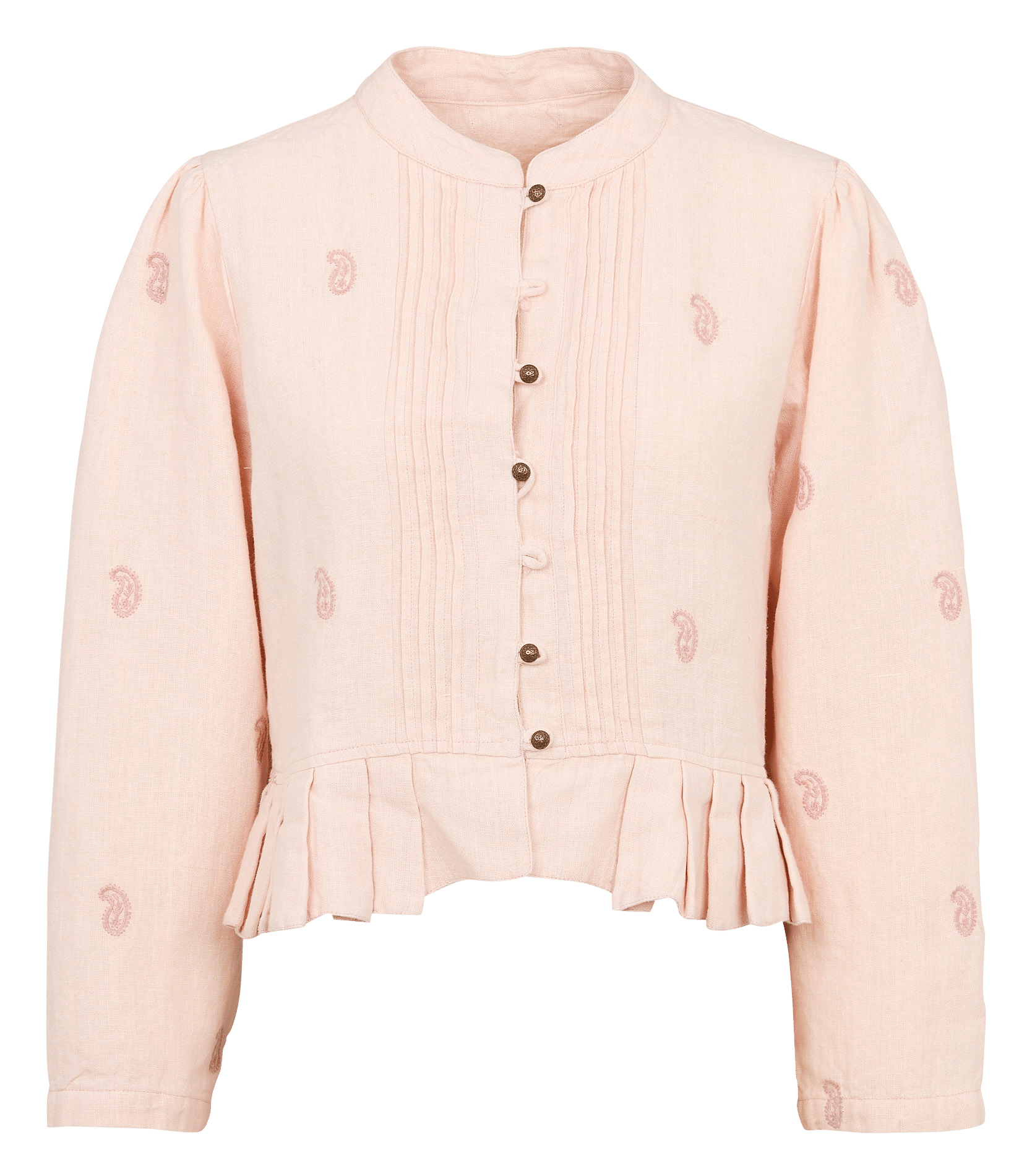 Kurze gerade Jacke mit Volants MAISON HOTEL Rosa